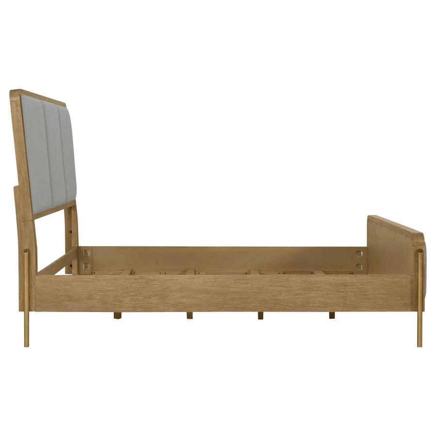 Arini Upholstered Panel Bed Sand Wash and Grey - Image 7
