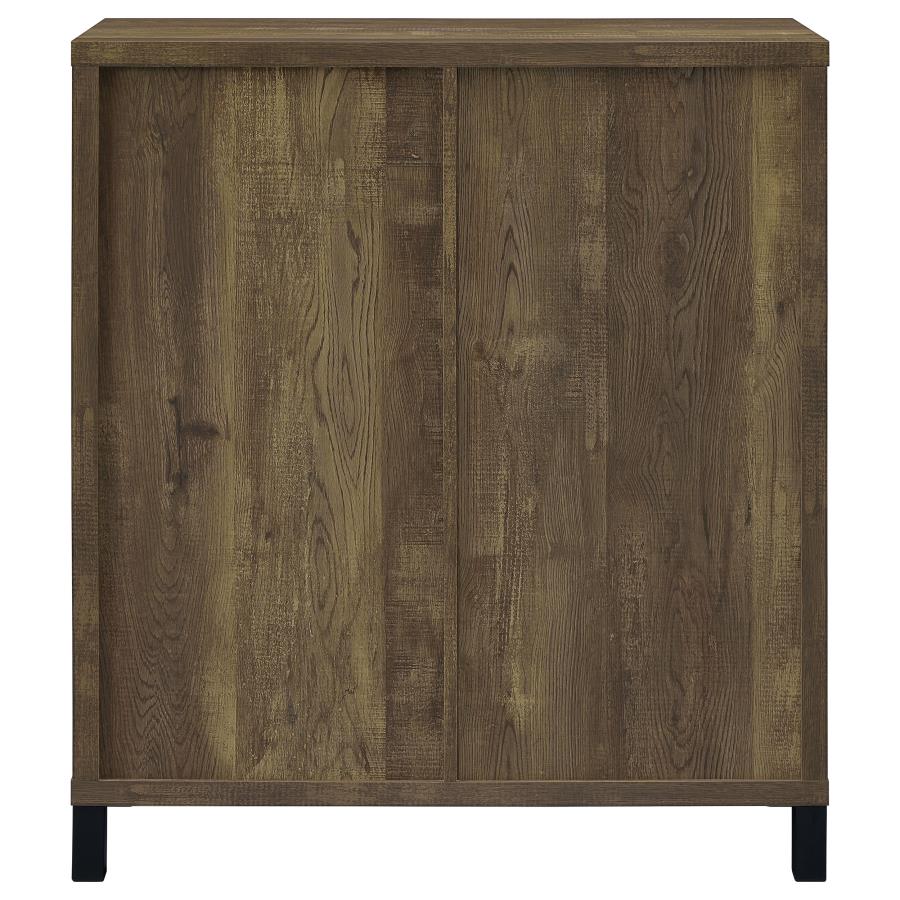 Arlington - Sliding Door Home Bar Wine Cabinet - Rustic Oak - Image 5