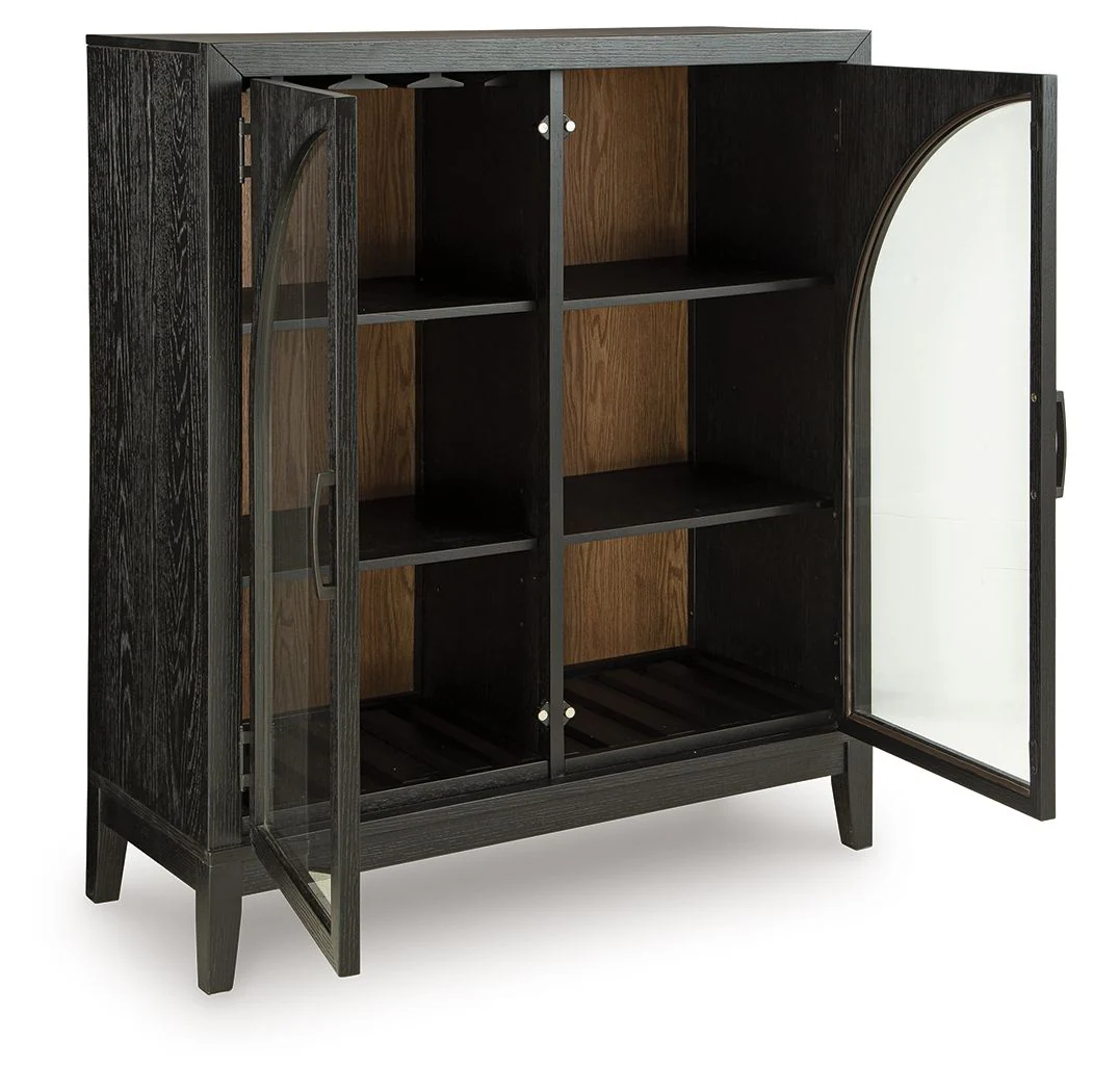 Armenleigh - Bar Cabinet - Black / Brown - Image 4