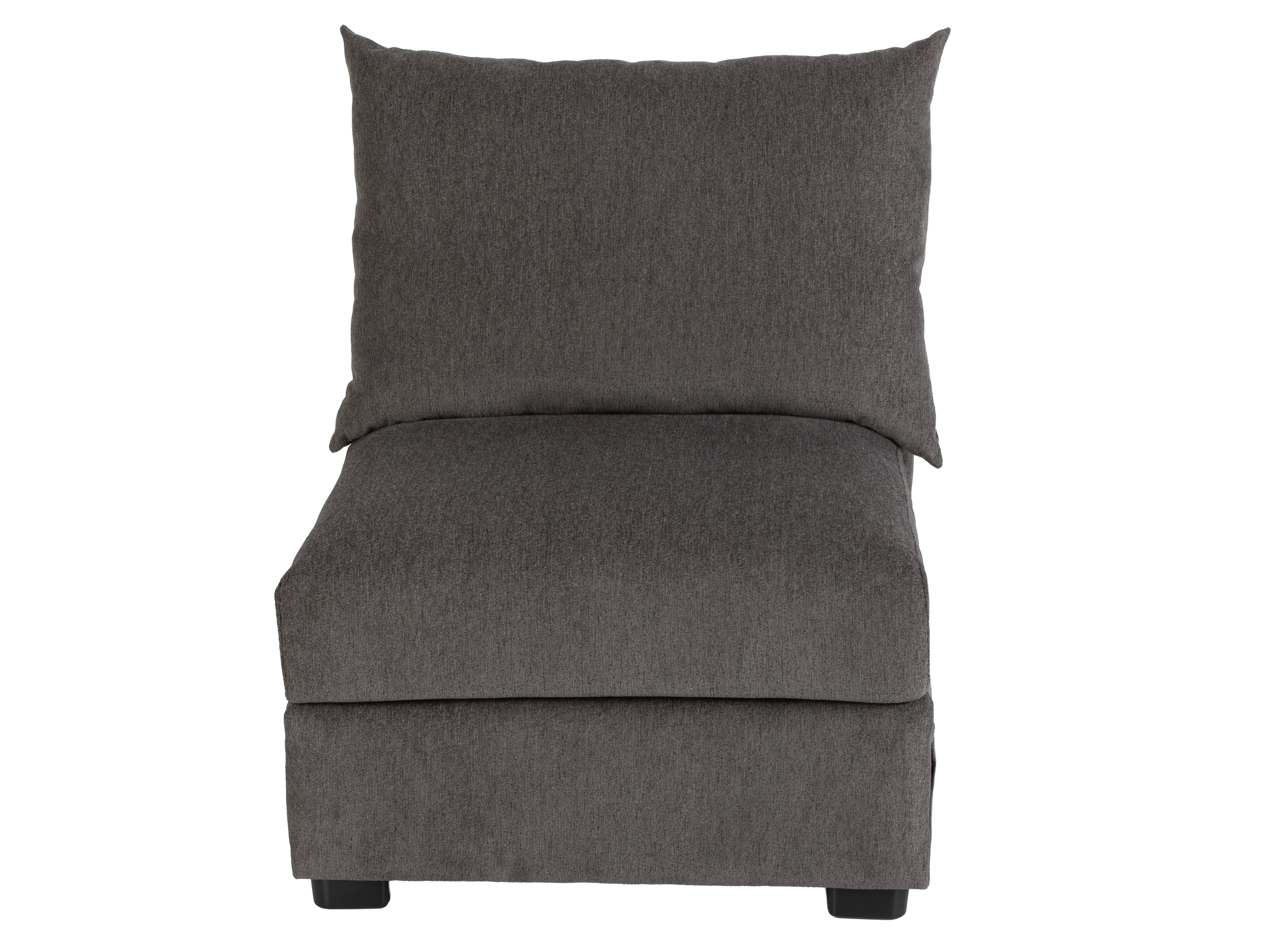 Armless Chair – Dark Grey Sectional Extension Seat - Image 3