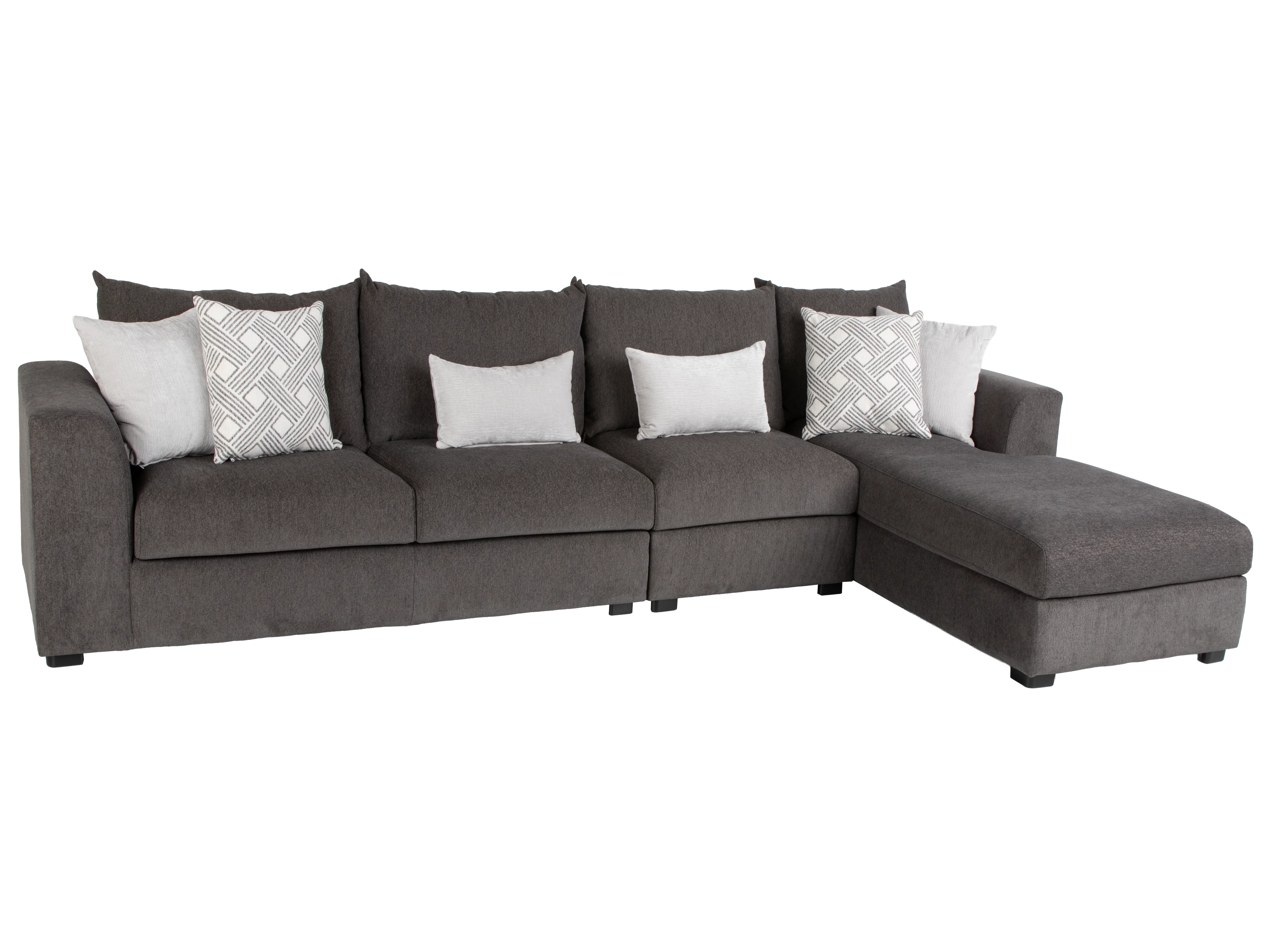 Armless Chair – Dark Grey Sectional Extension Seat - Image 4