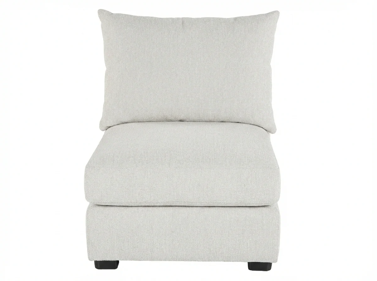 Armless Chair – Ivory Sectional Extension Seat - Image 3