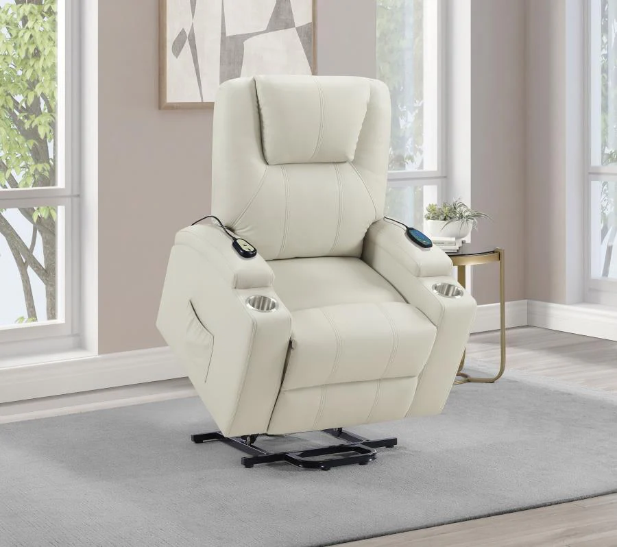 Armstrong - Upholstered Power Lift Massage Recliner - Image 18