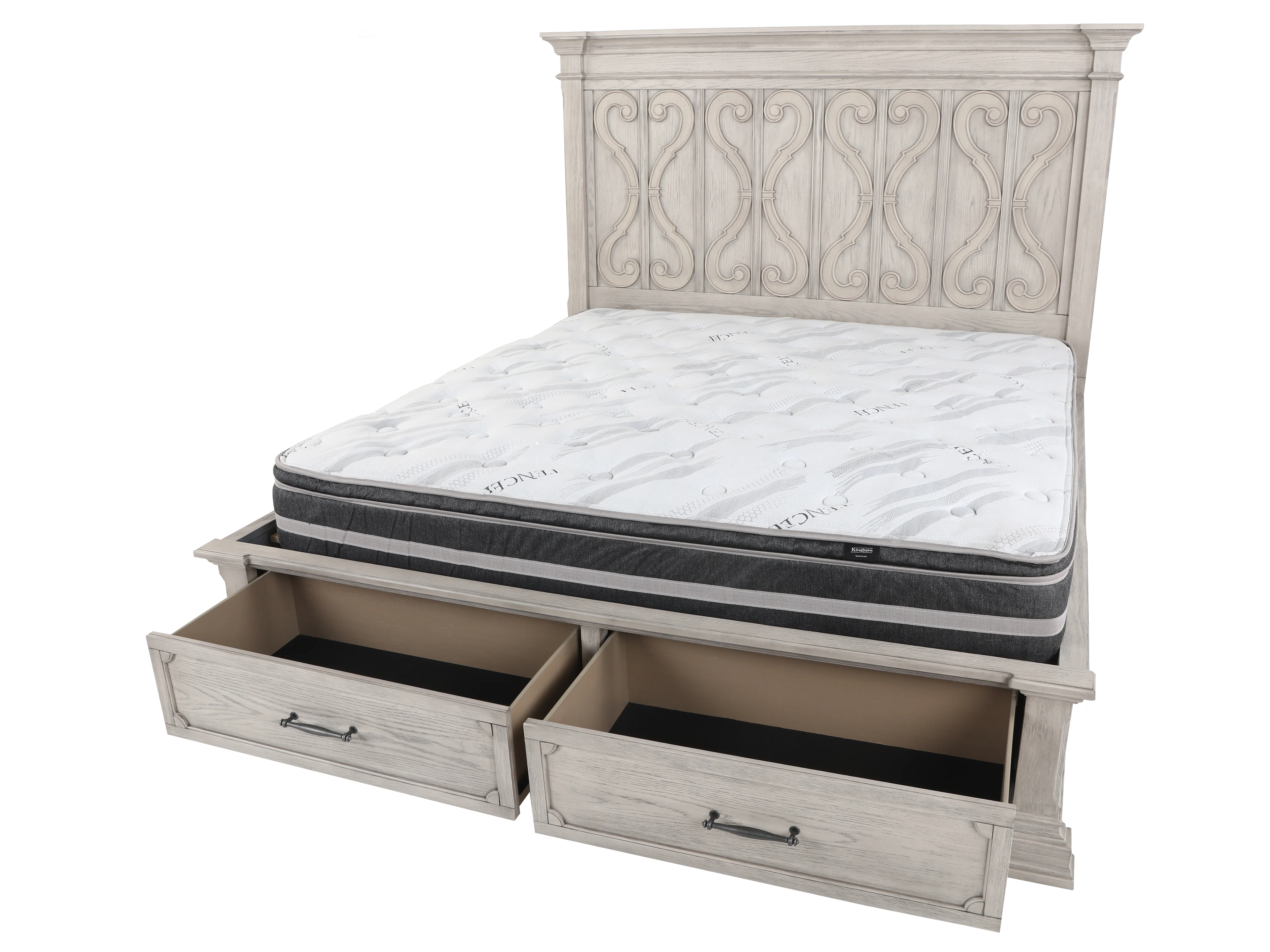 Artesian 6-Piece Light Gray Storage Bedroom Set (Bed, Dresser, Mirror & Nightstand) - Image 4