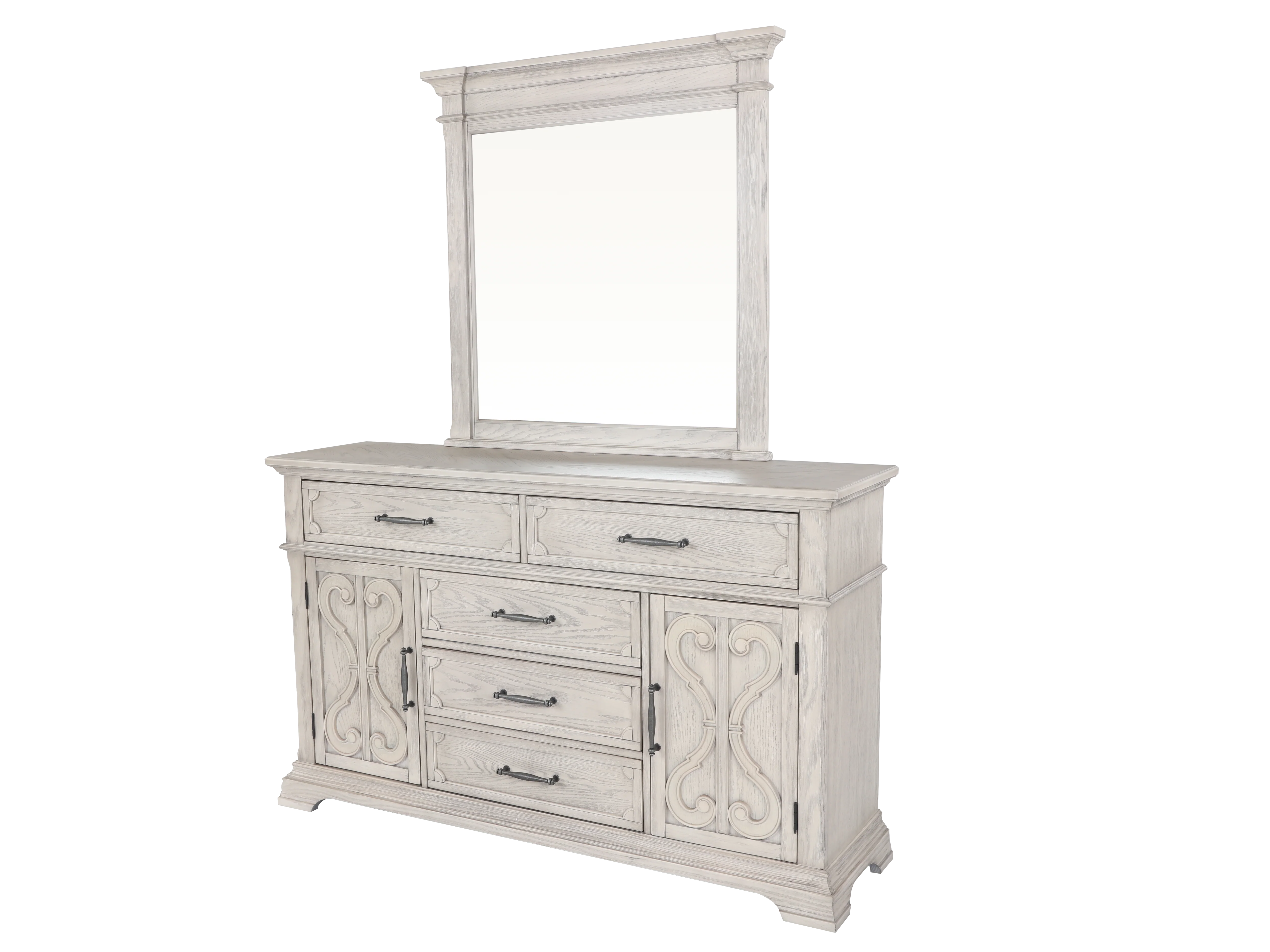 Artesian 6-Piece Light Gray Storage Bedroom Set (Bed, Dresser, Mirror & Nightstand) - Image 5