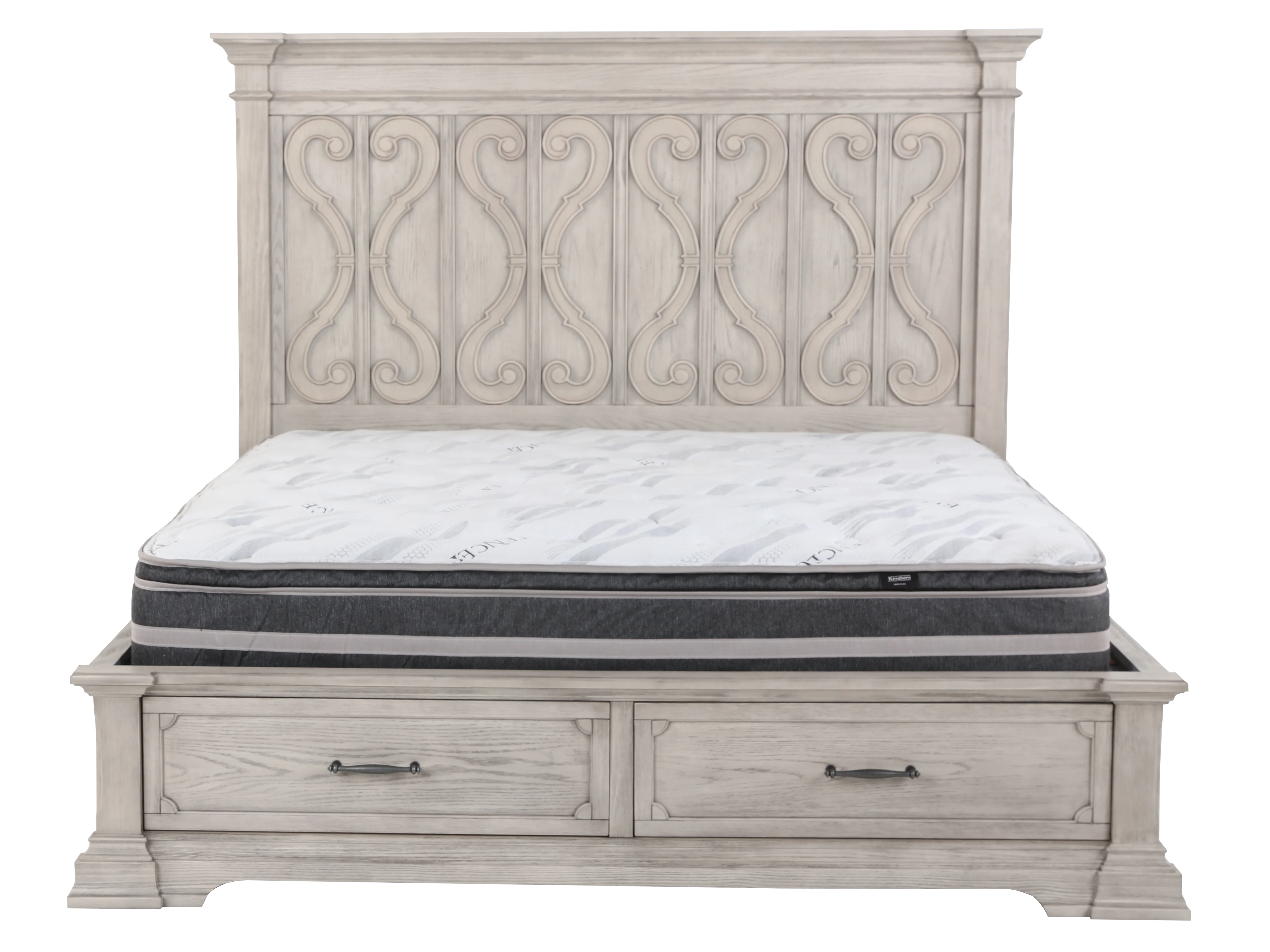 Artesian 6-Piece Light Gray Storage Bedroom Set (Bed, Dresser, Mirror & Nightstand) - Image 6
