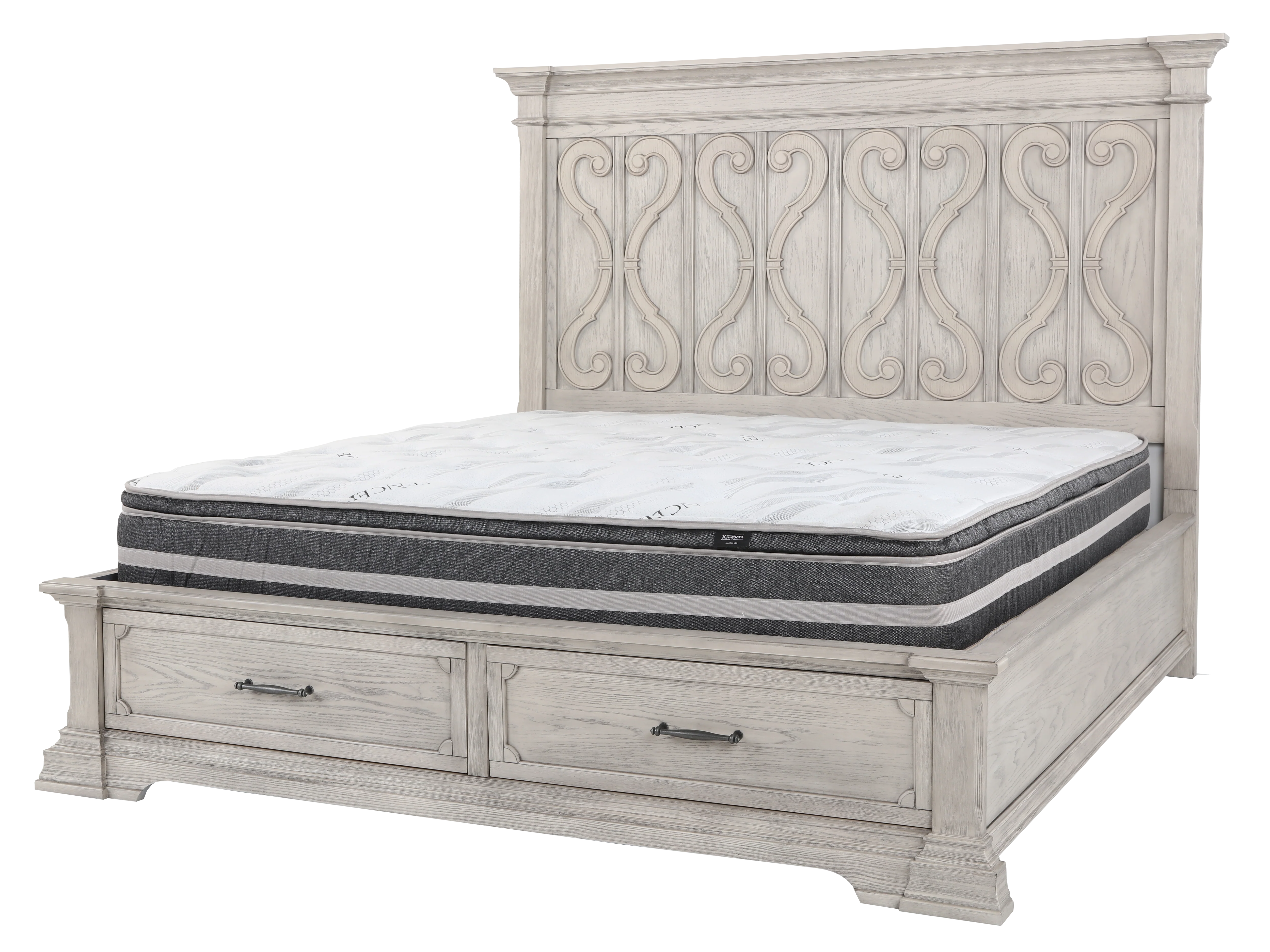 Artesian 6-Piece Light Gray Storage Bedroom Set (Bed, Dresser, Mirror & Nightstand) - Image 7