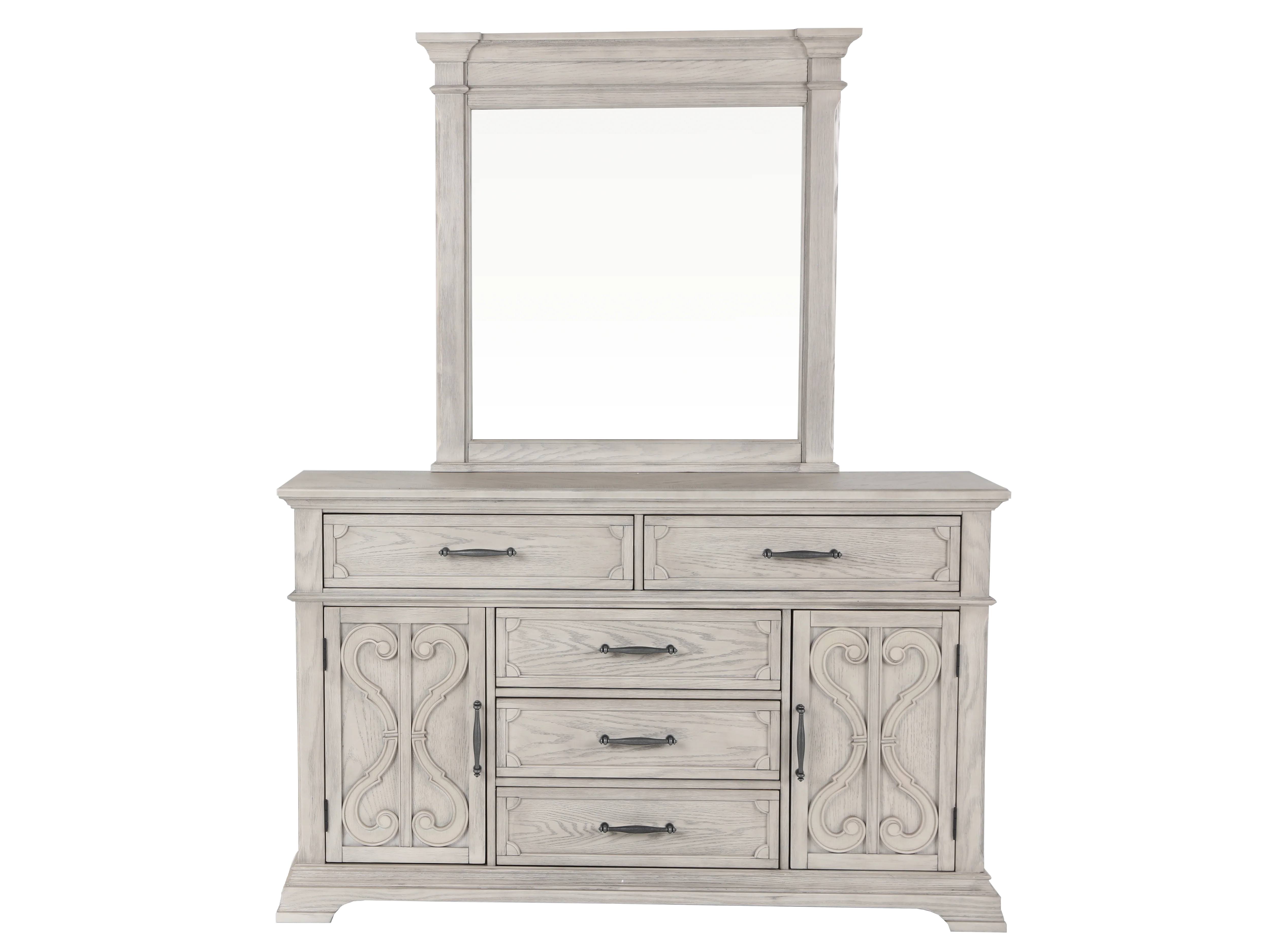 Artesian 6-Piece Light Gray Storage Bedroom Set (Bed, Dresser, Mirror & Nightstand) - Image 9