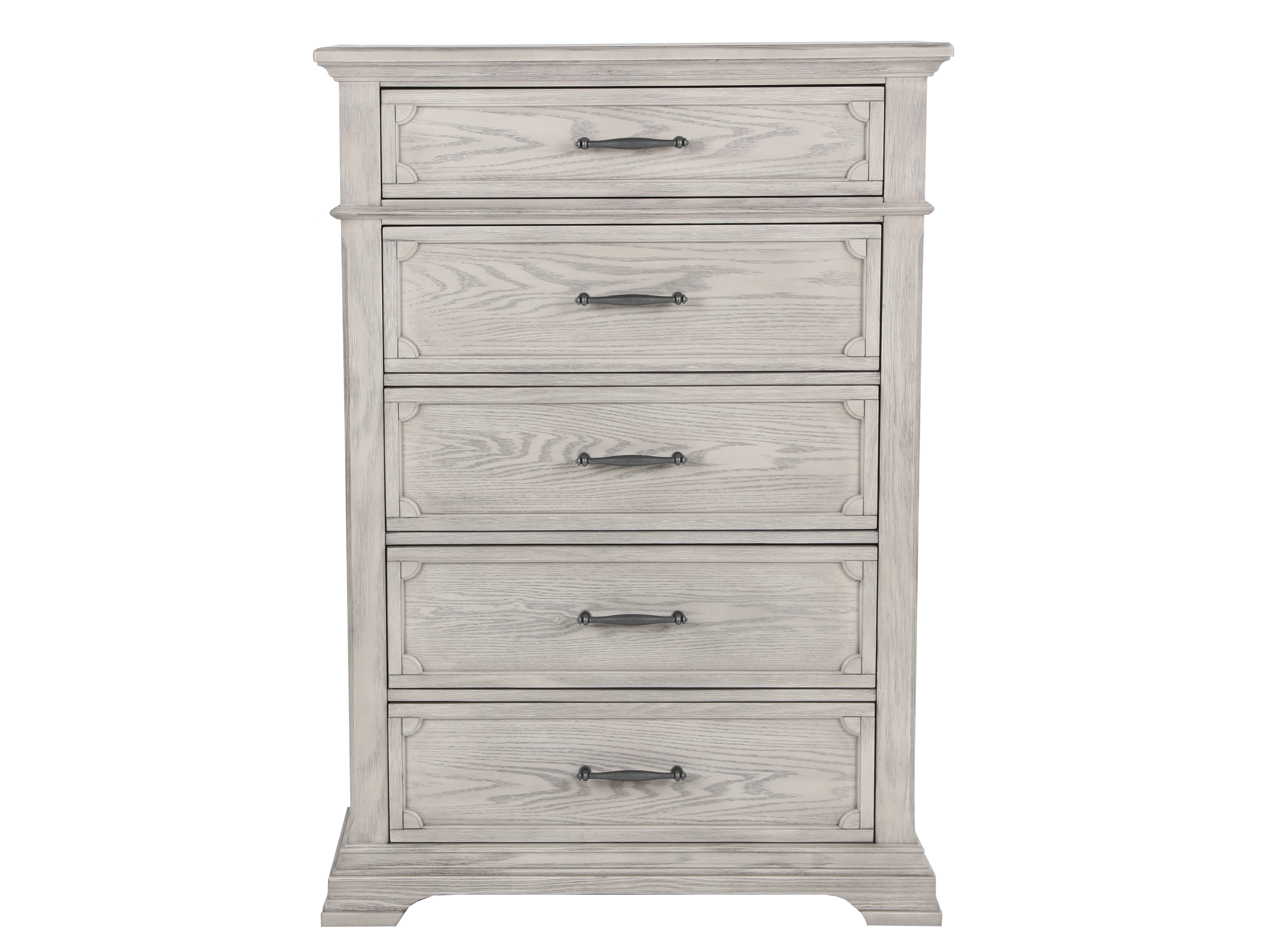 Artesian Weathered Gray 5-Drawer Chest with Dovetail Drawers - Image 3
