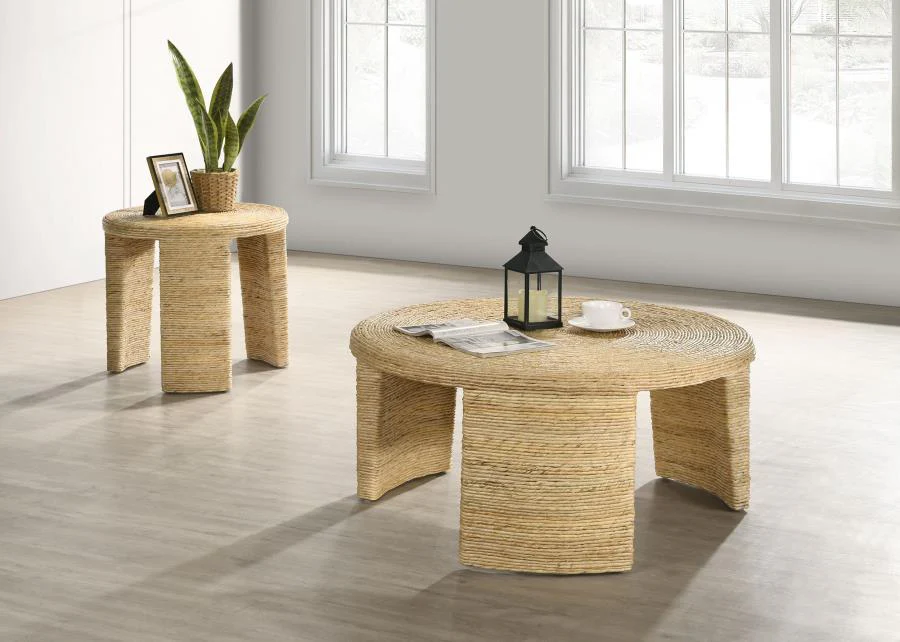 Artina - Woven Rattan Round Table - Image 13