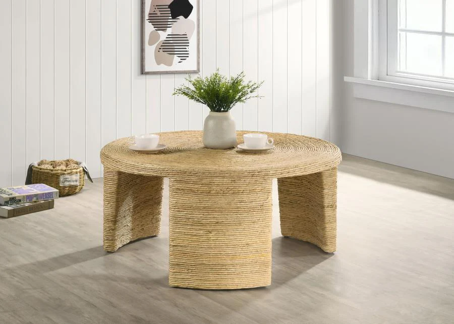 Artina - Woven Rattan Round Table - Image 3