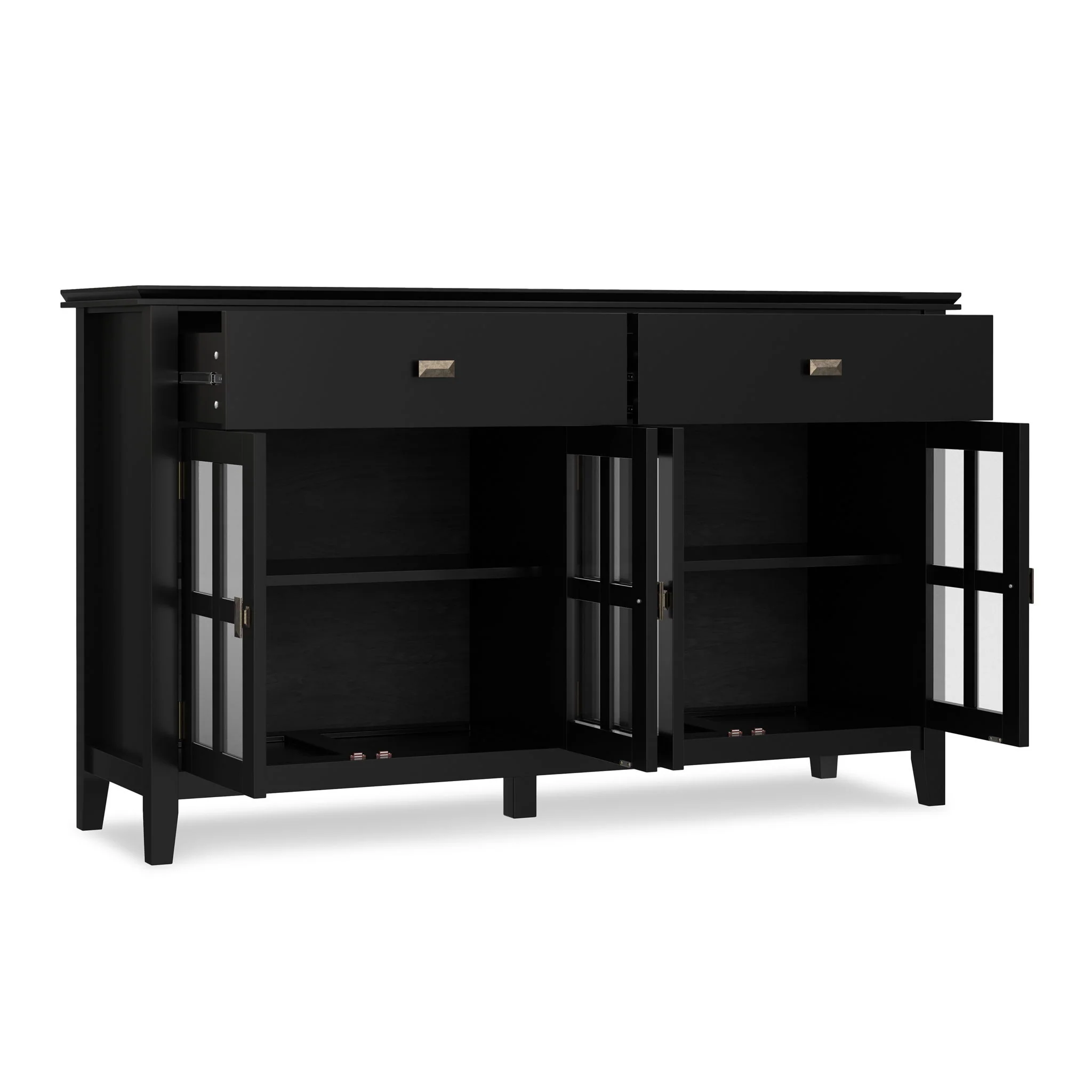 Artisan - Large 4 Door Sideboard Buffet - Black - Image 3
