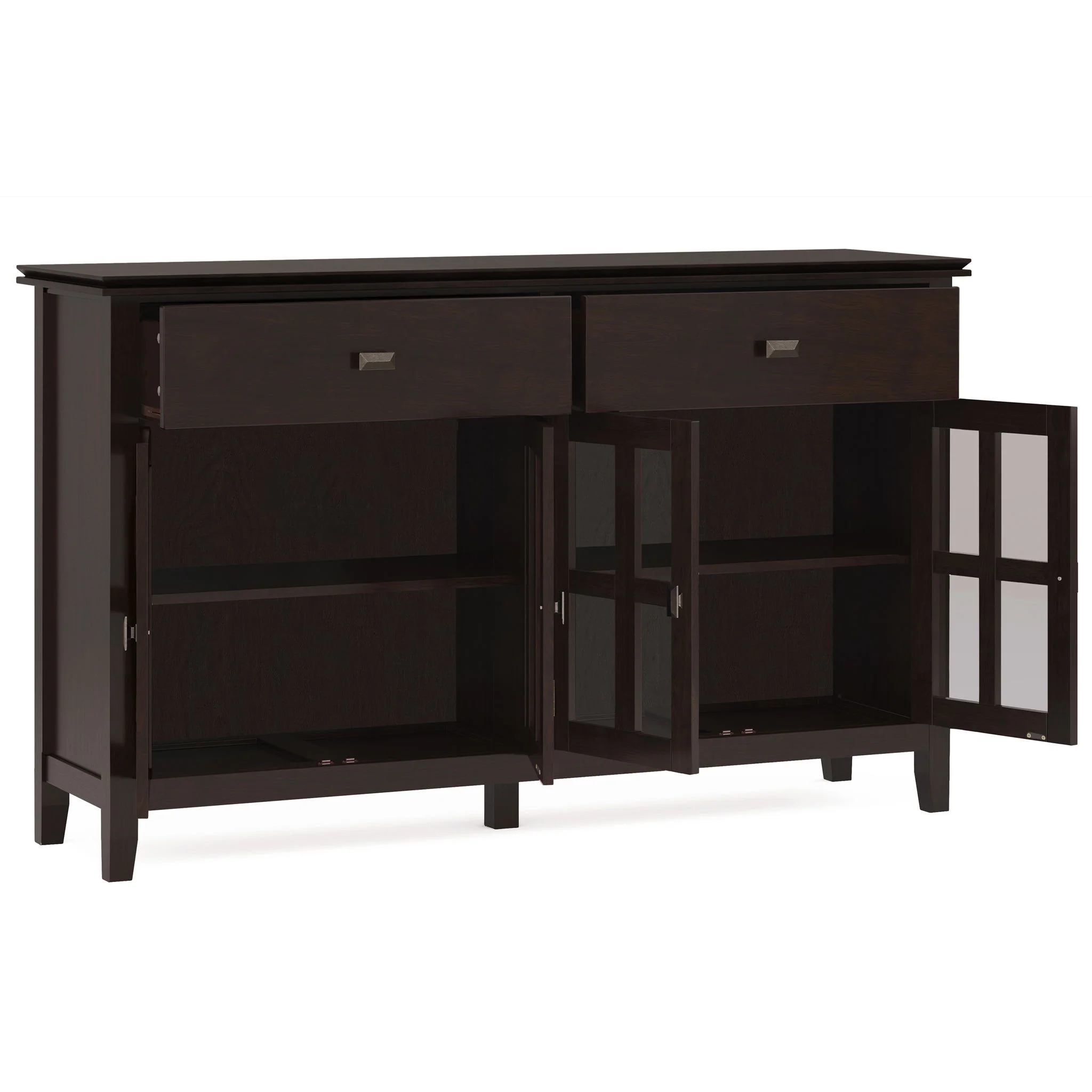 Artisan - Large 4 Door Sideboard Buffet - Dark Chestnut Brown - Image 6