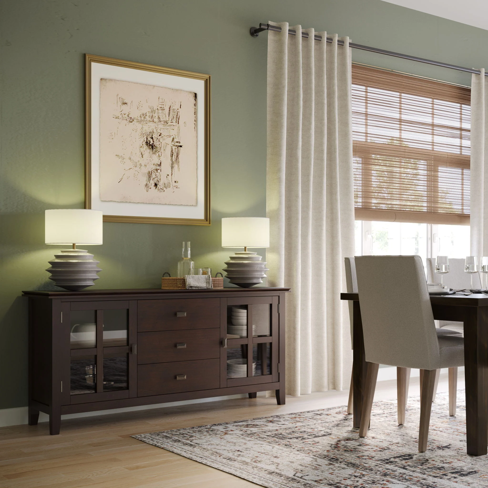 Artisan - Large Sideboard Buffet - Dark Chestnut Brown - Image 2