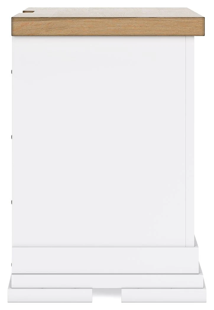 Ashbryn - Three Drawer Night Stand - White / Natural - Image 8