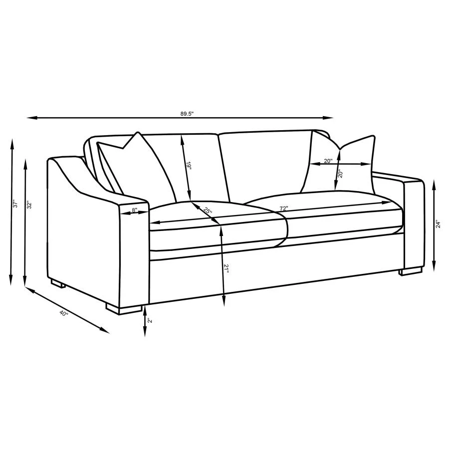 Ashlyn - Upholstered Track Arm Sofa - Image 19