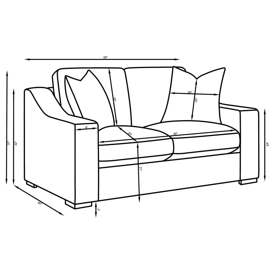 Ashlyn - Upholstered Track Arm Sofa Set - Image 20