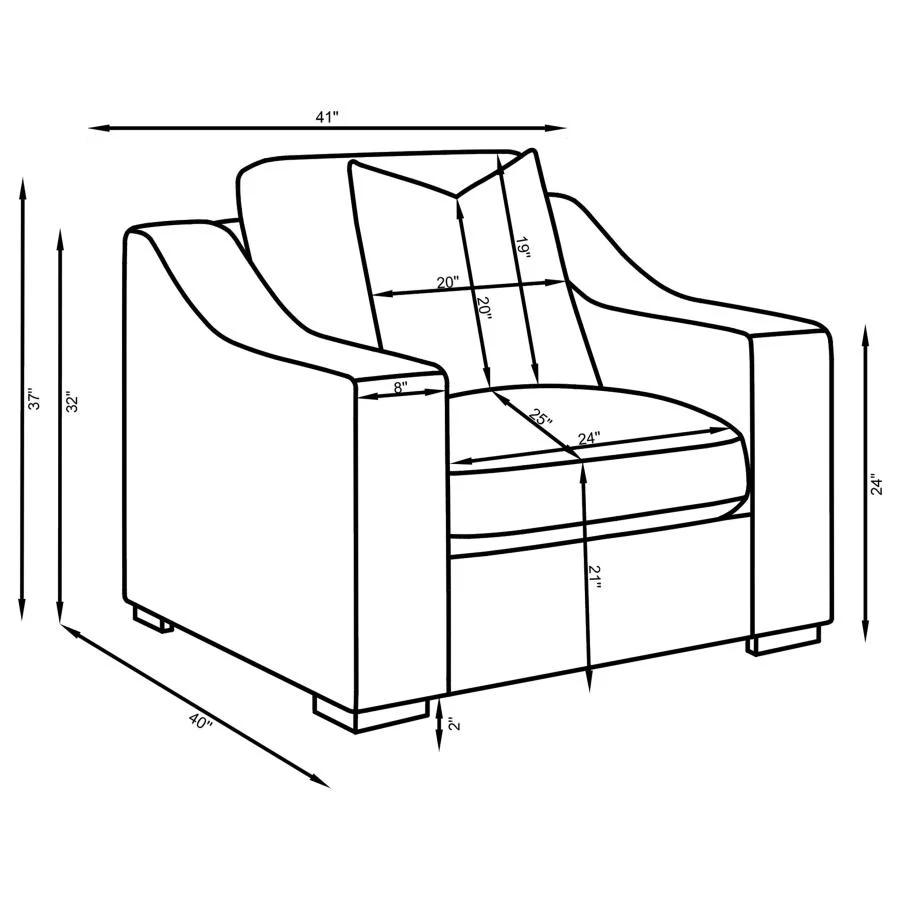 Ashlyn - Upholstered Track Arm Sofa Set - Image 21