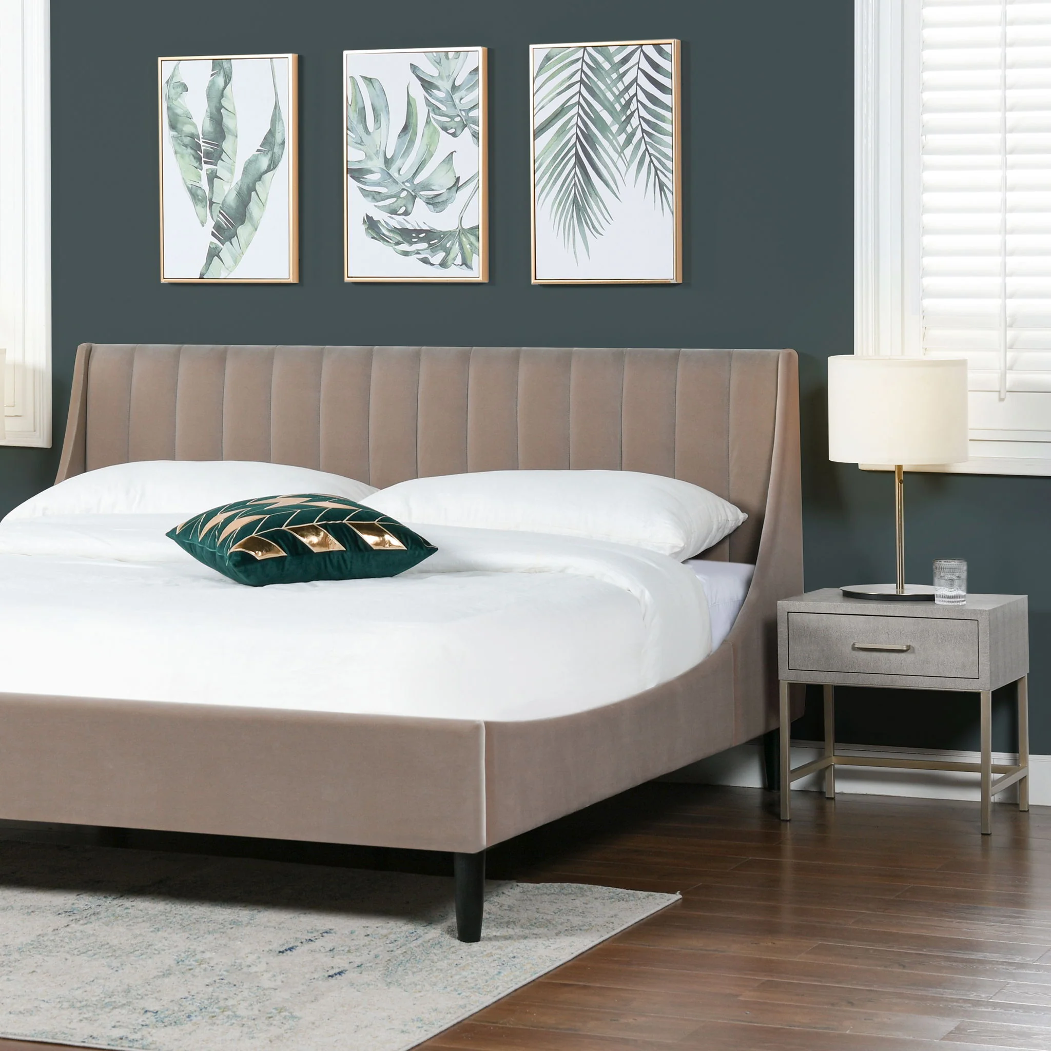 Aspen - Vertical Tufted Modern Headboard Platform Bed Set - Image 161