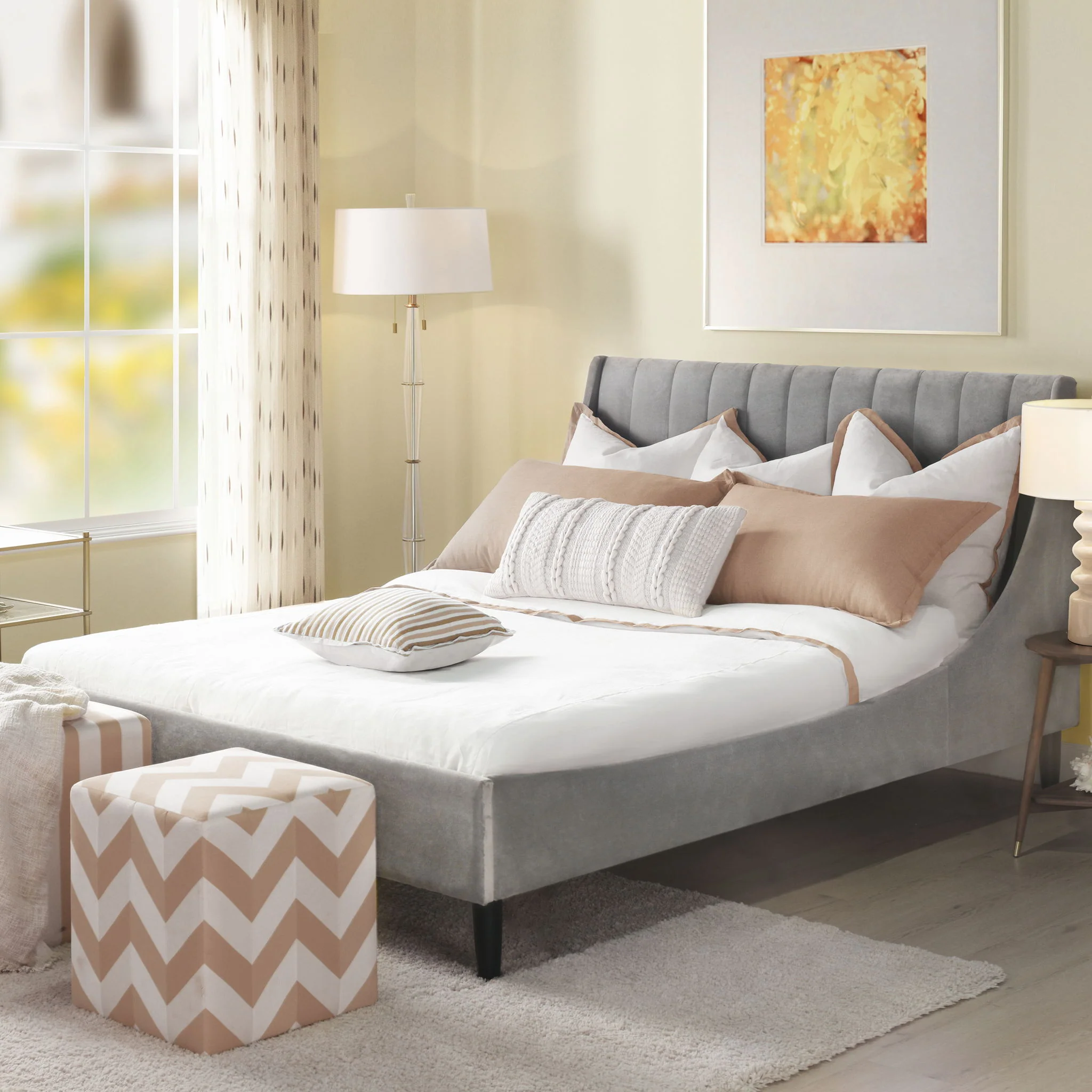 Aspen - Vertical Tufted Modern Headboard Platform Bed Set - Image 7