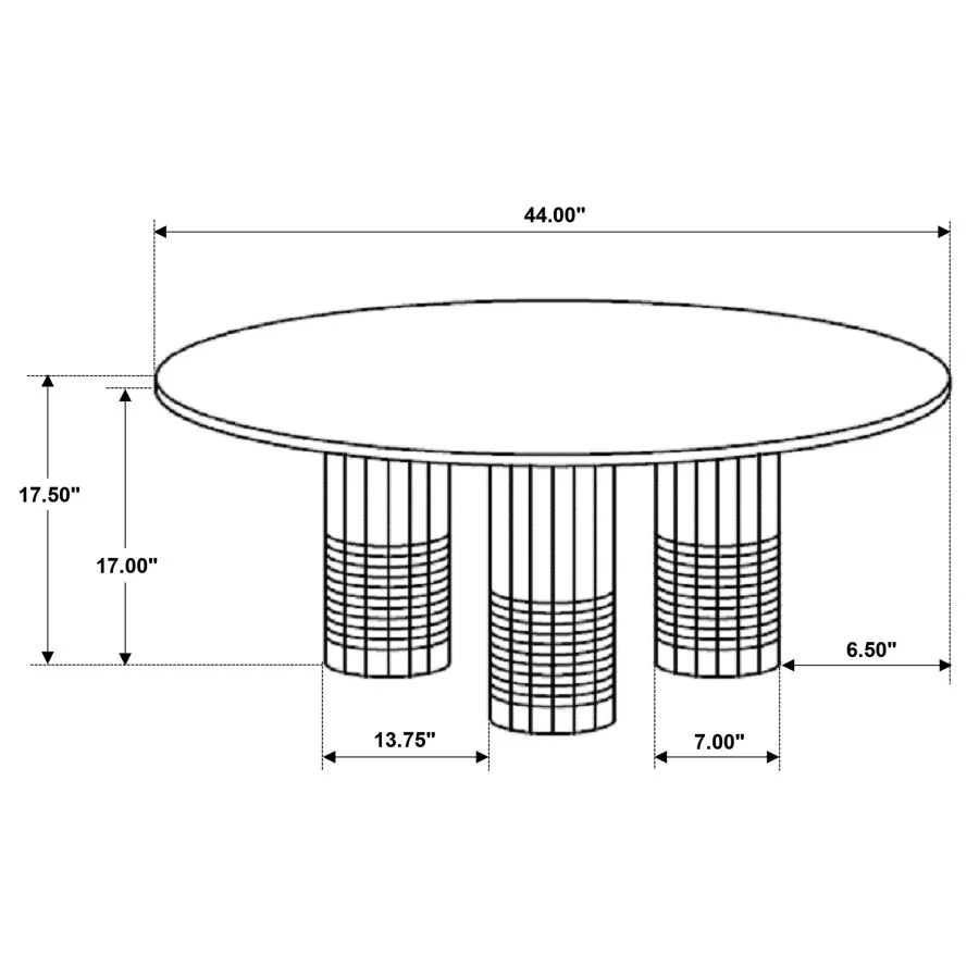 Astoria - Round Genuine Marble Coffee Table - White - Image 6