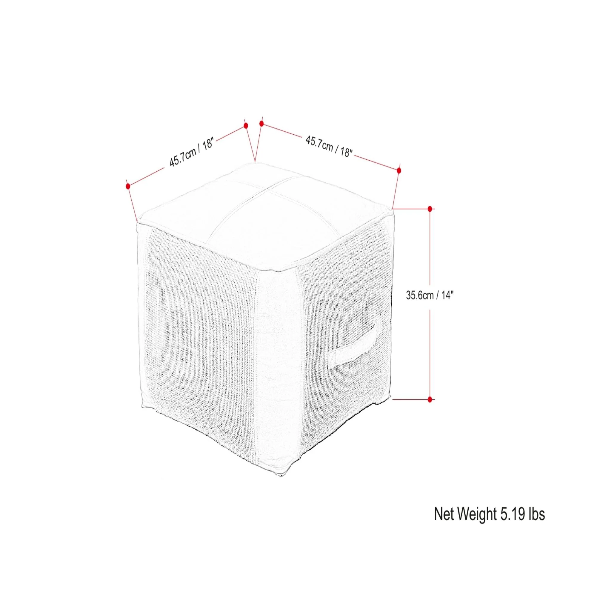 Atkinson - Pouf - Tan - Image 4