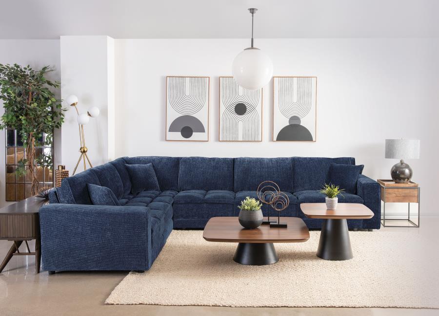 Atlantic Corduroy Upholstered Chair Blue - Image 12