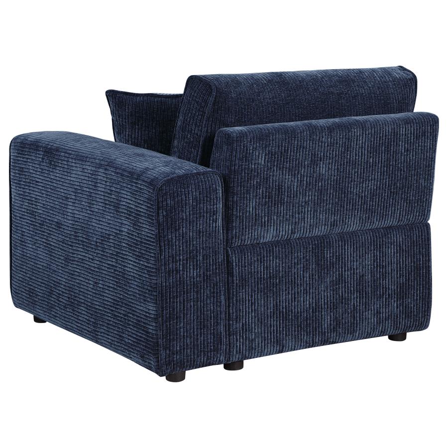 Atlantic Corduroy Upholstered Chair Blue - Image 6