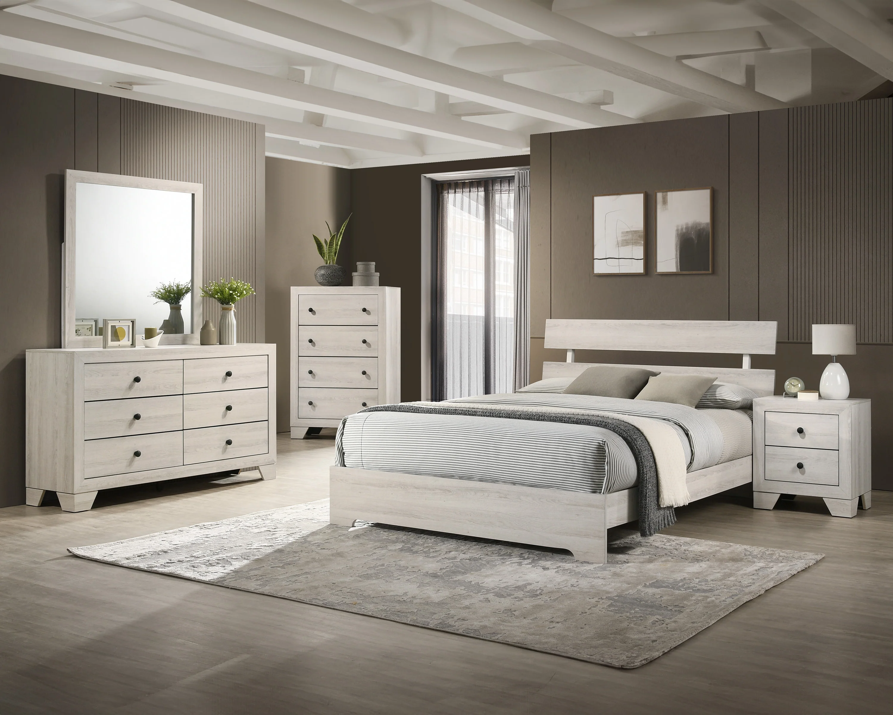 Atticus Night Stand White