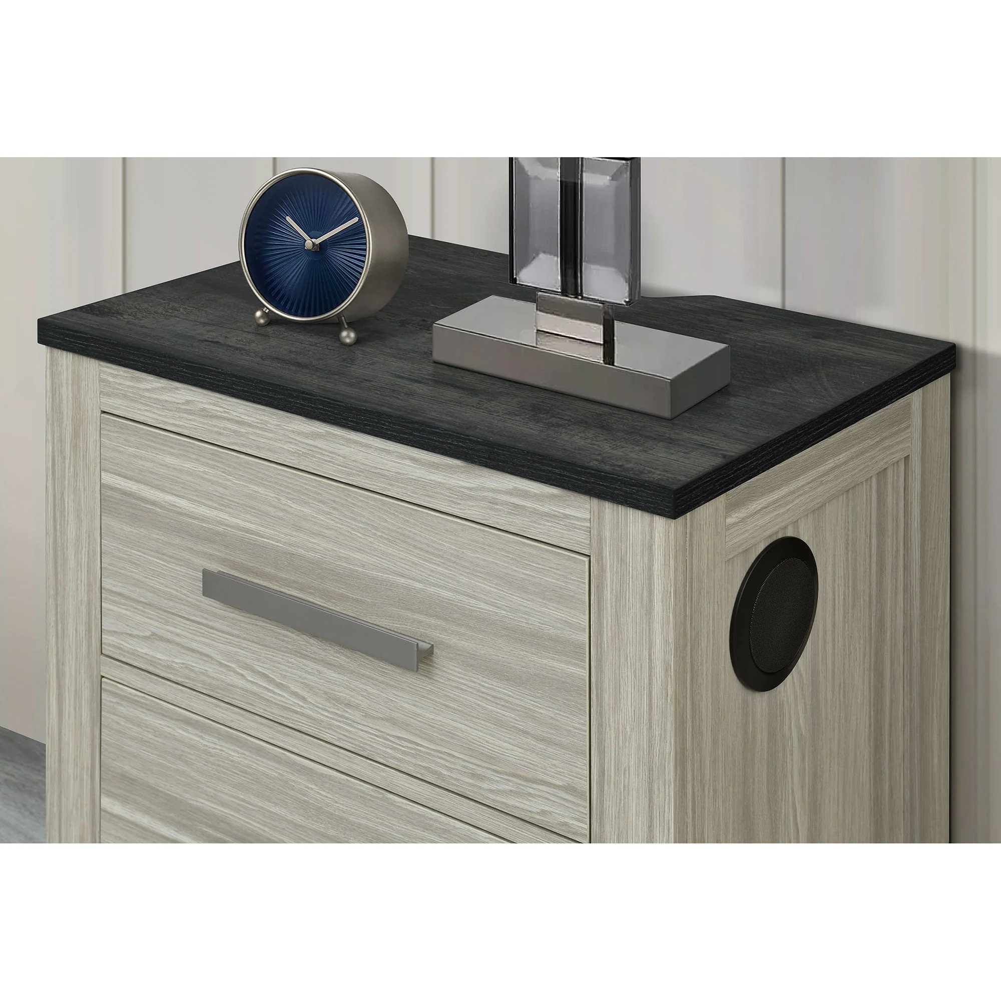 Augusta - Nightstand With Top, 2 Drawers, Block Feet - Beige Brown - Image 4