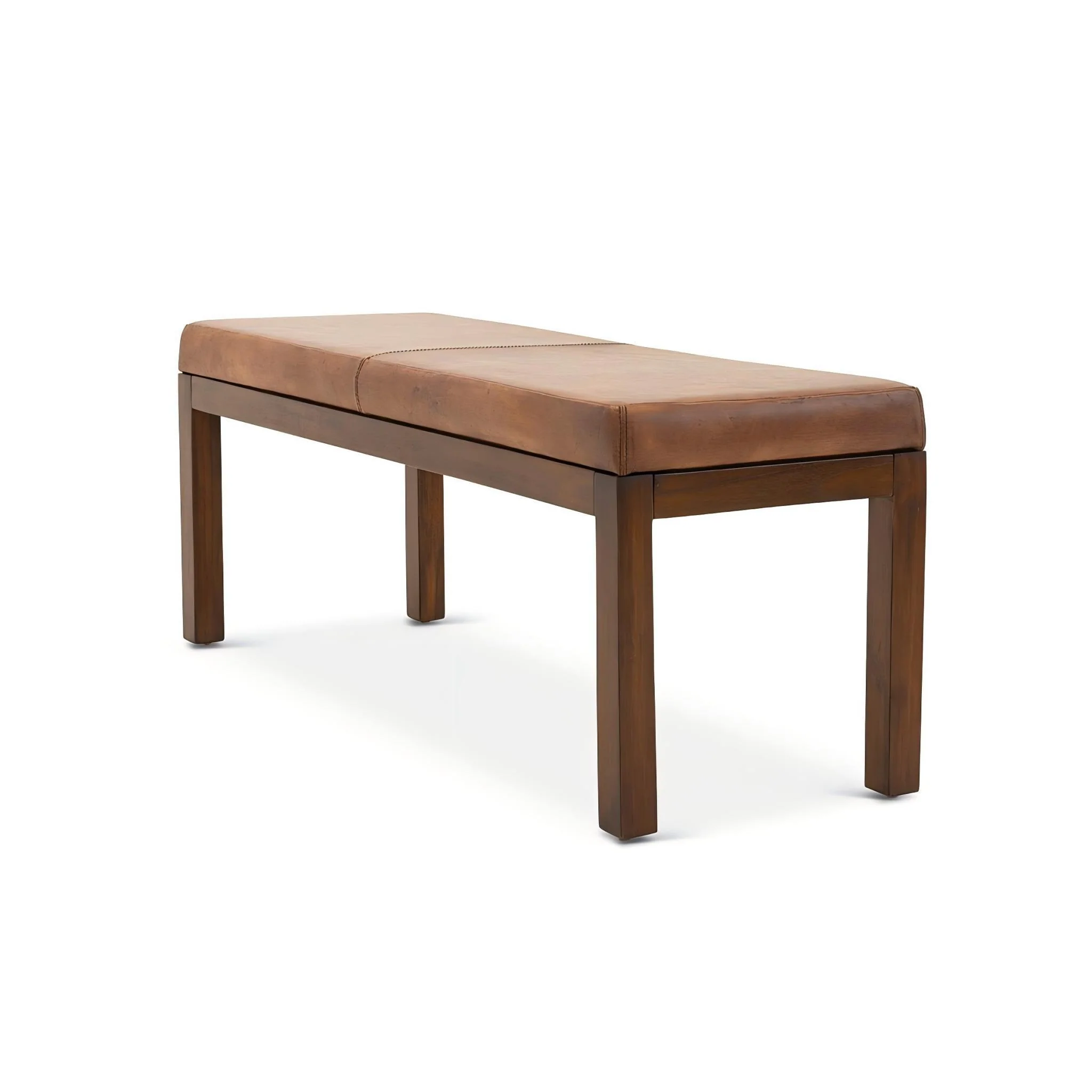 Austin - Bench With Lines - Antique Brown / Brown / Rustic / Tan - Image 4