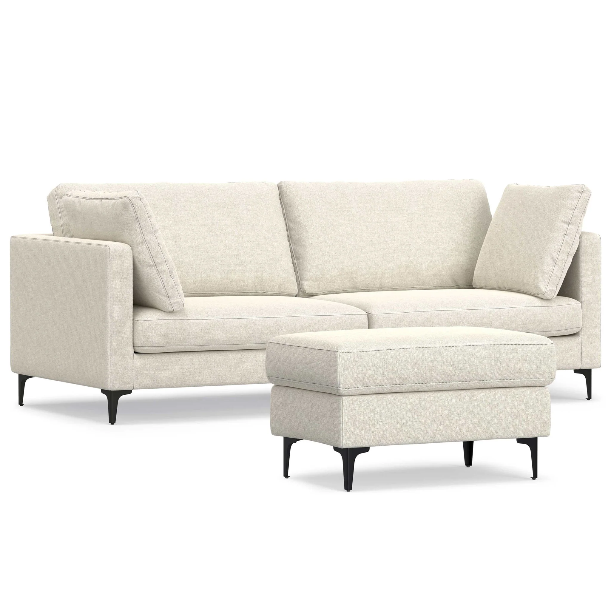 Ava - Mid Century Sofa With Ottoman Set - Image 4