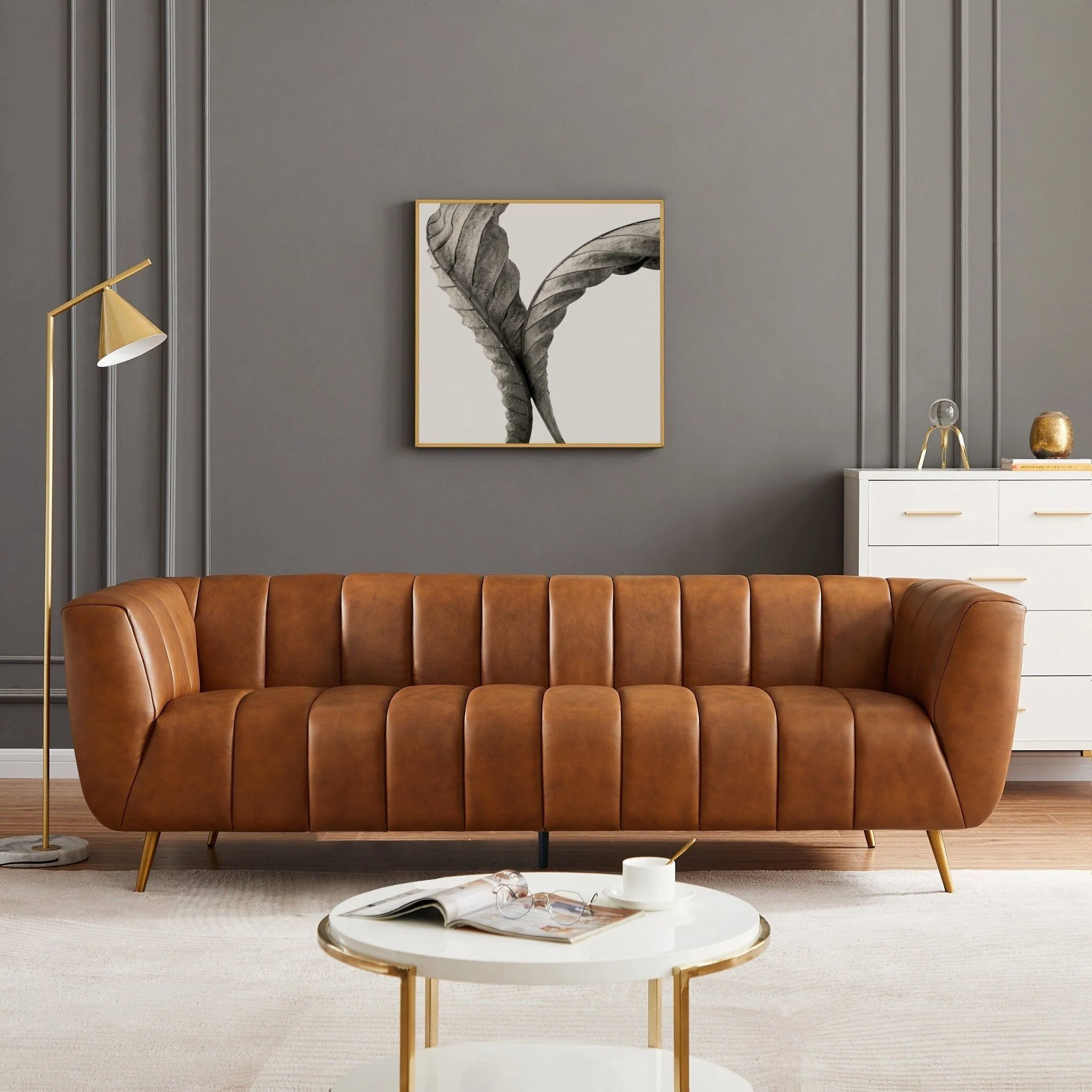 Ava - Sofa - Gold / Tan - Image 3
