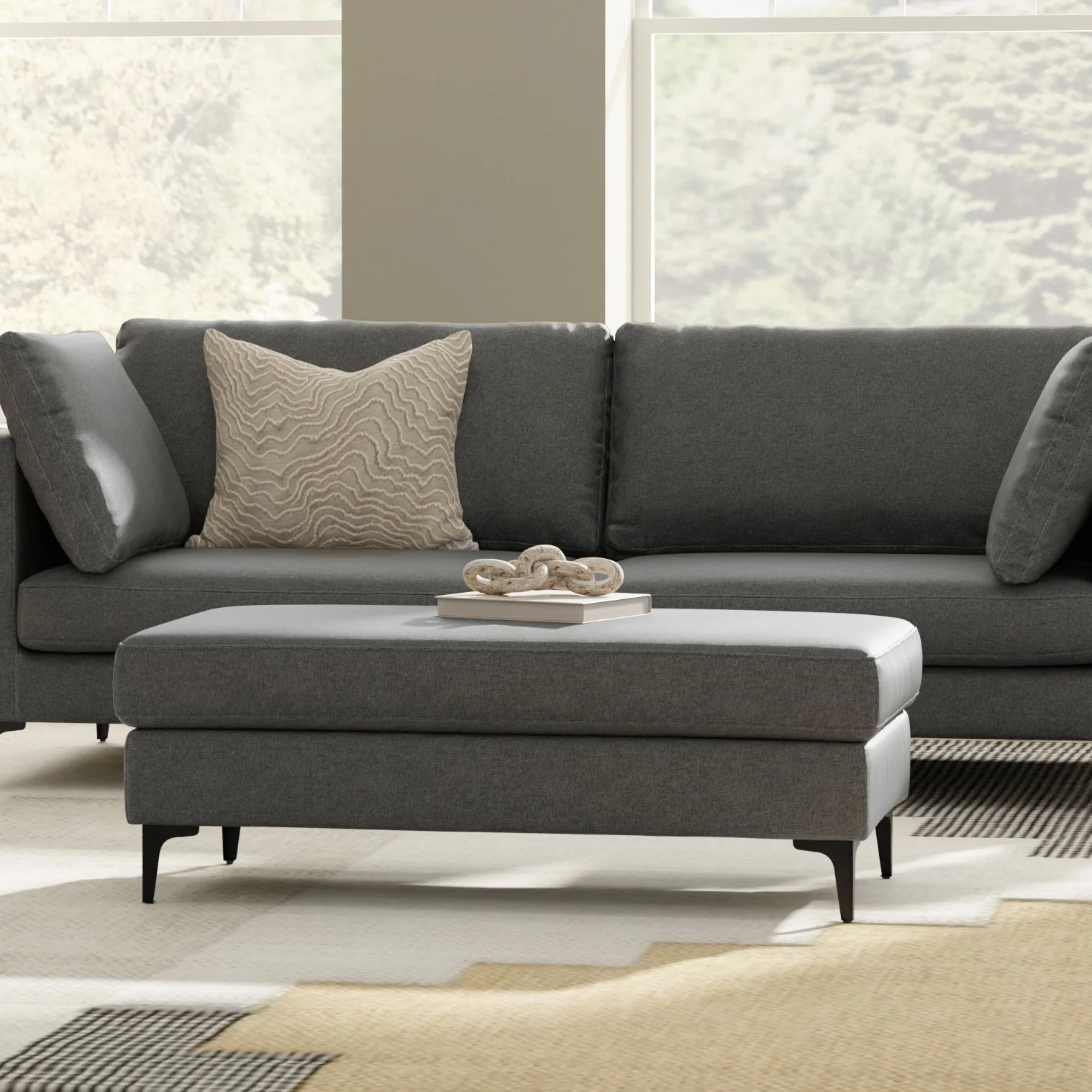 Ava - Versatile Mid Century Ottoman - Image 12