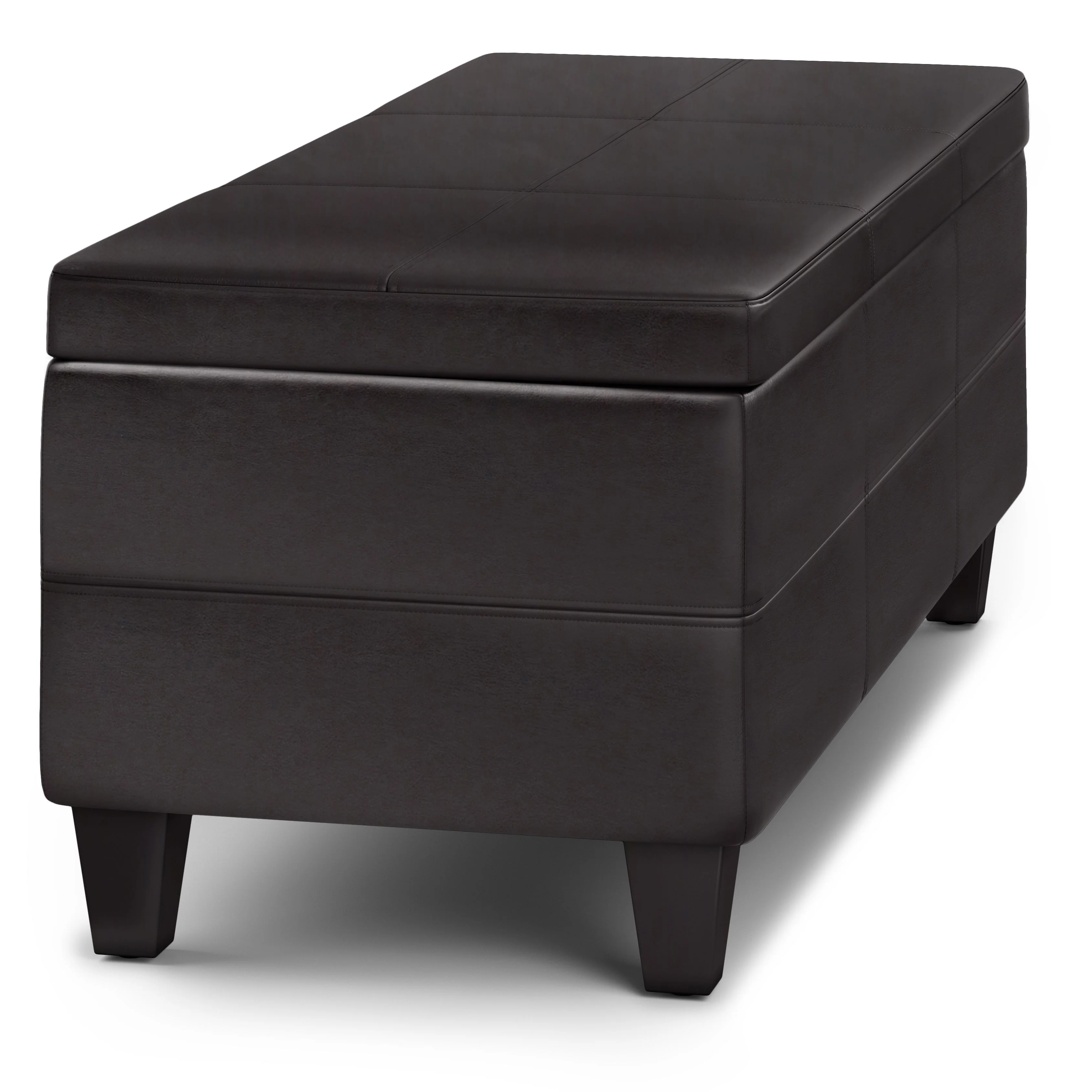 Avalon - Lift Top Rectangular Storage Ottoman - Tanners Brown - Image 5