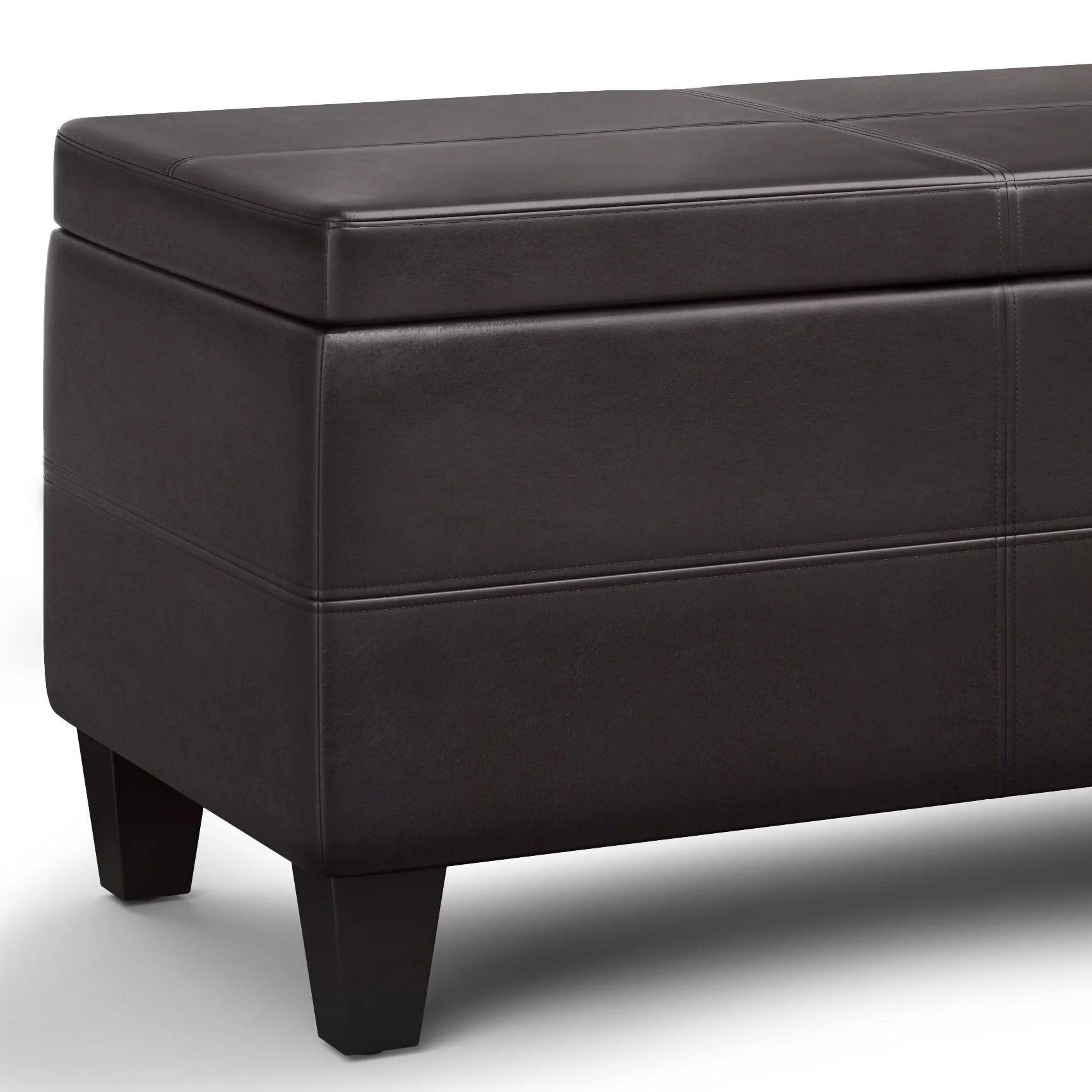 Avalon - Lift Top Rectangular Storage Ottoman - Tanners Brown - Image 6