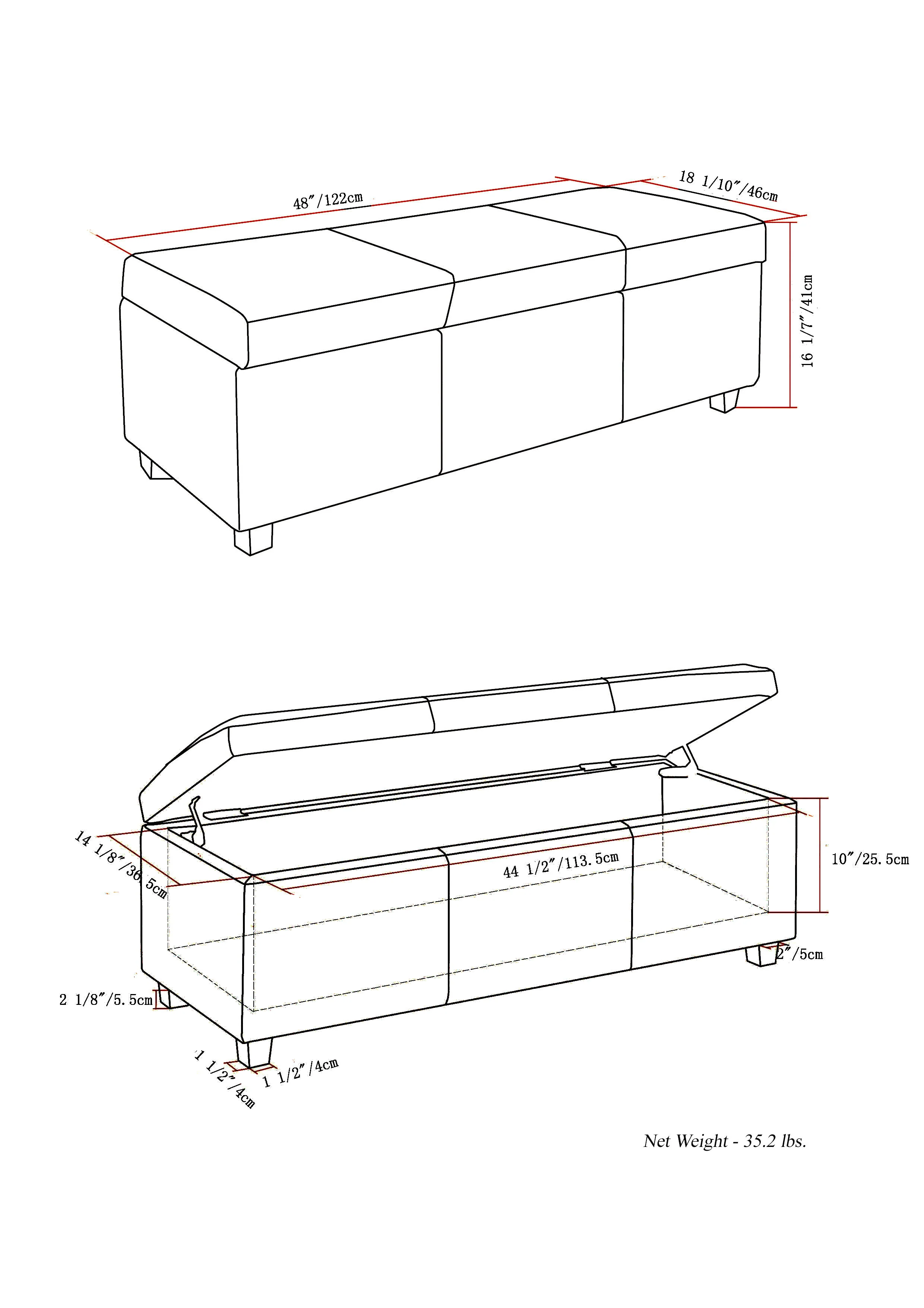 Avalon - Multifunctional Storage Ottoman Bench - Image 100