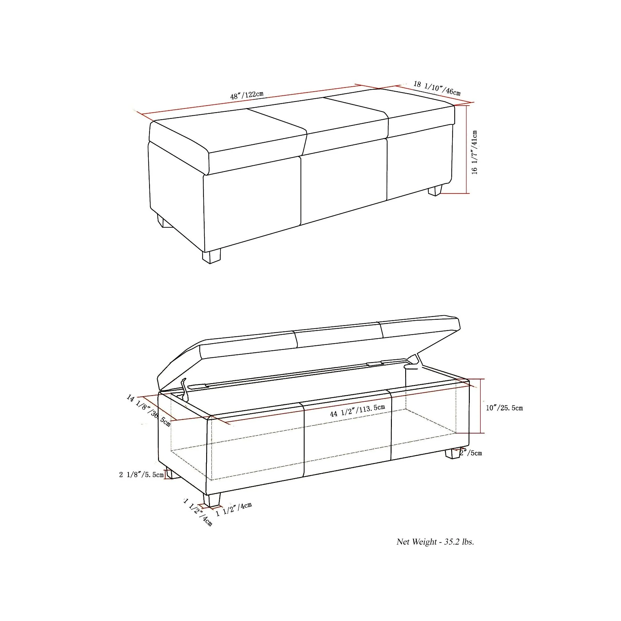 Avalon - Multifunctional Storage Ottoman Bench - Image 134