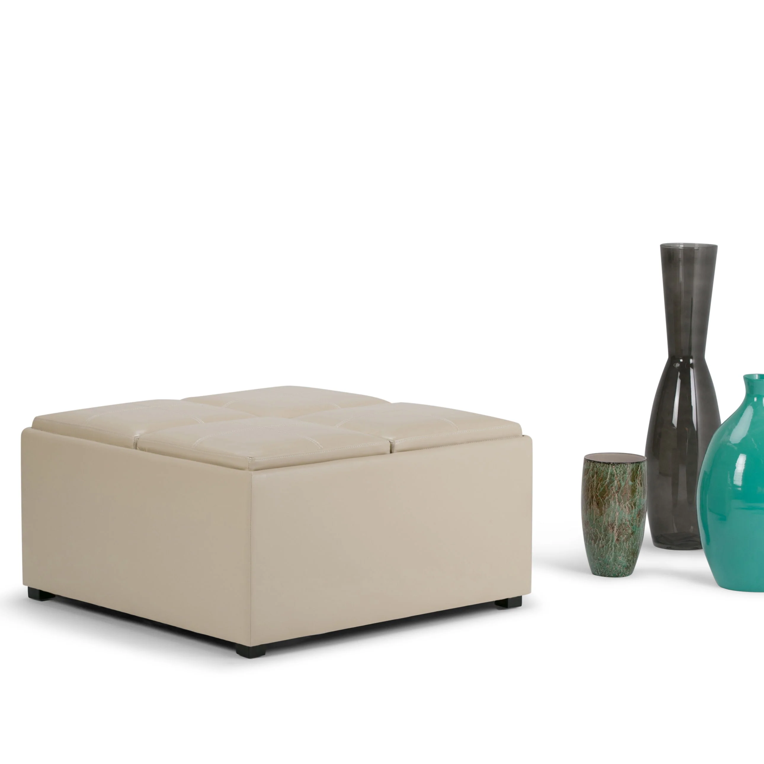 Avalon - Square Coffee Table, Storage Ottoman - Image 13