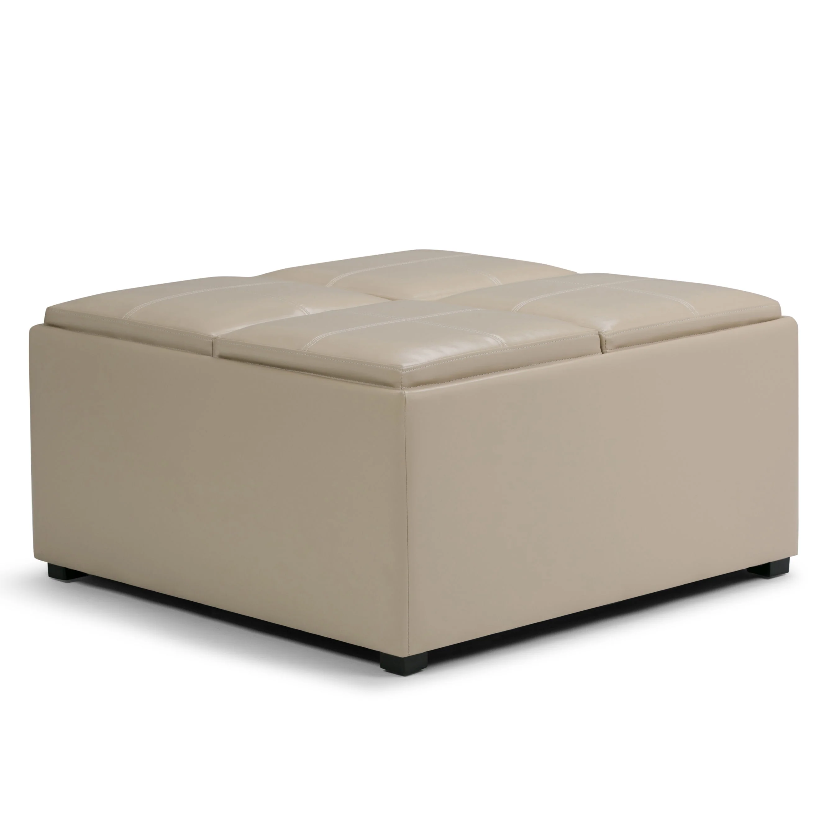 Avalon - Square Coffee Table, Storage Ottoman - Image 4