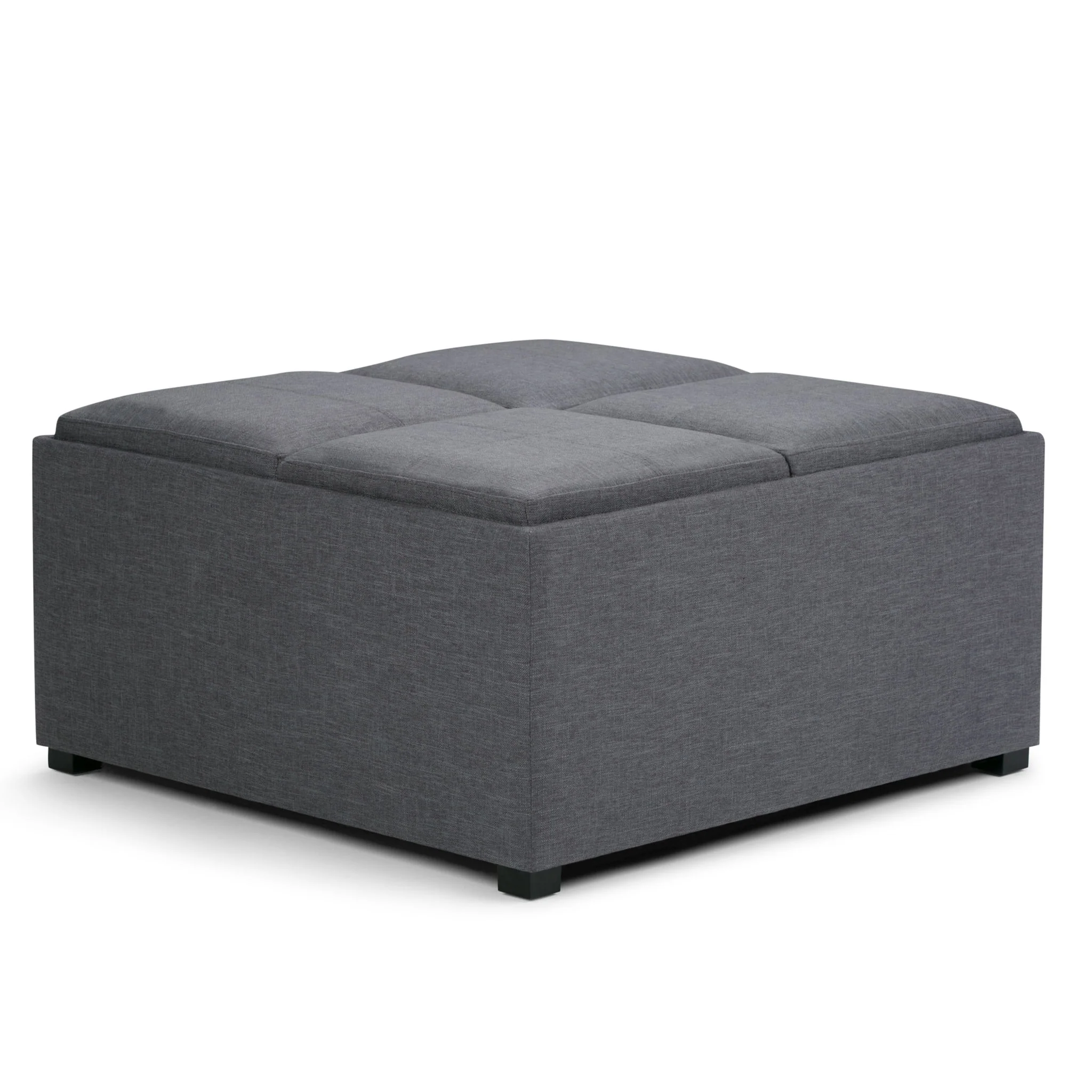 Avalon - Square Coffee Table, Storage Ottoman - Image 6