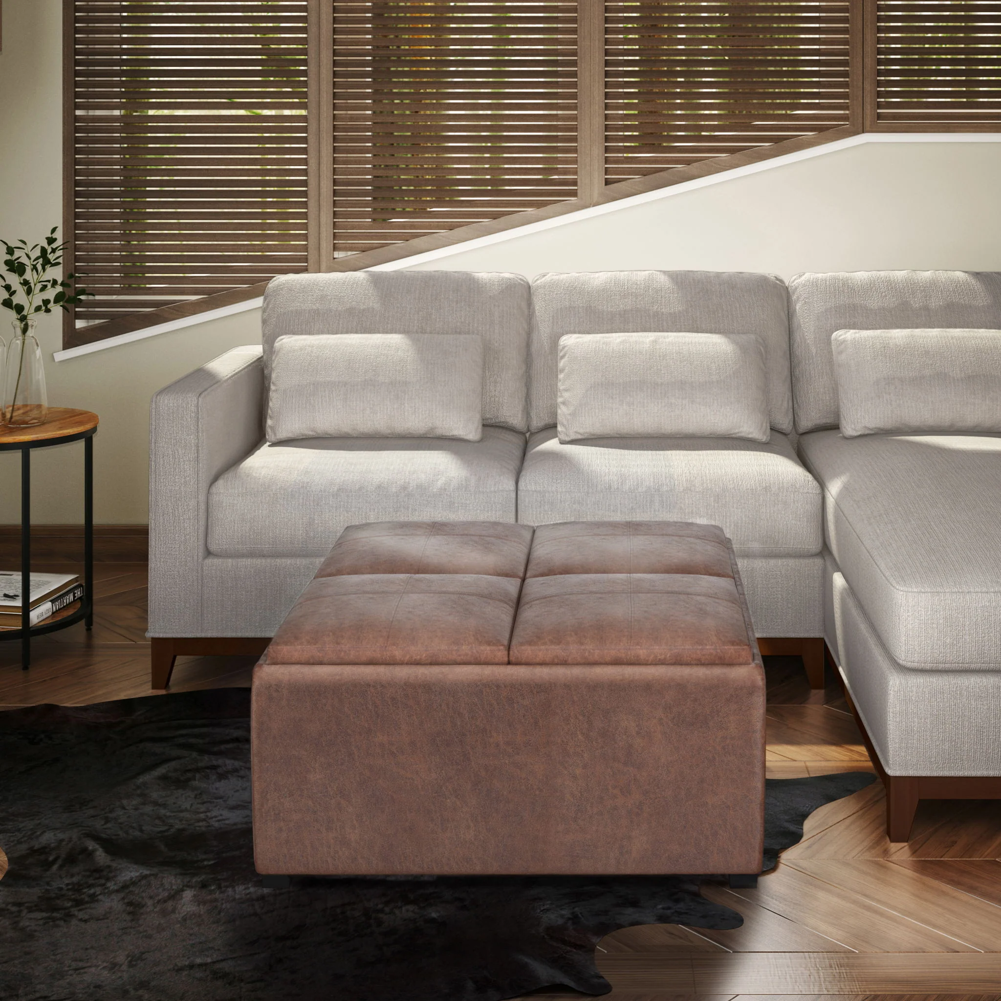Avalon - Square Coffee Table, Storage Ottoman - Image 79
