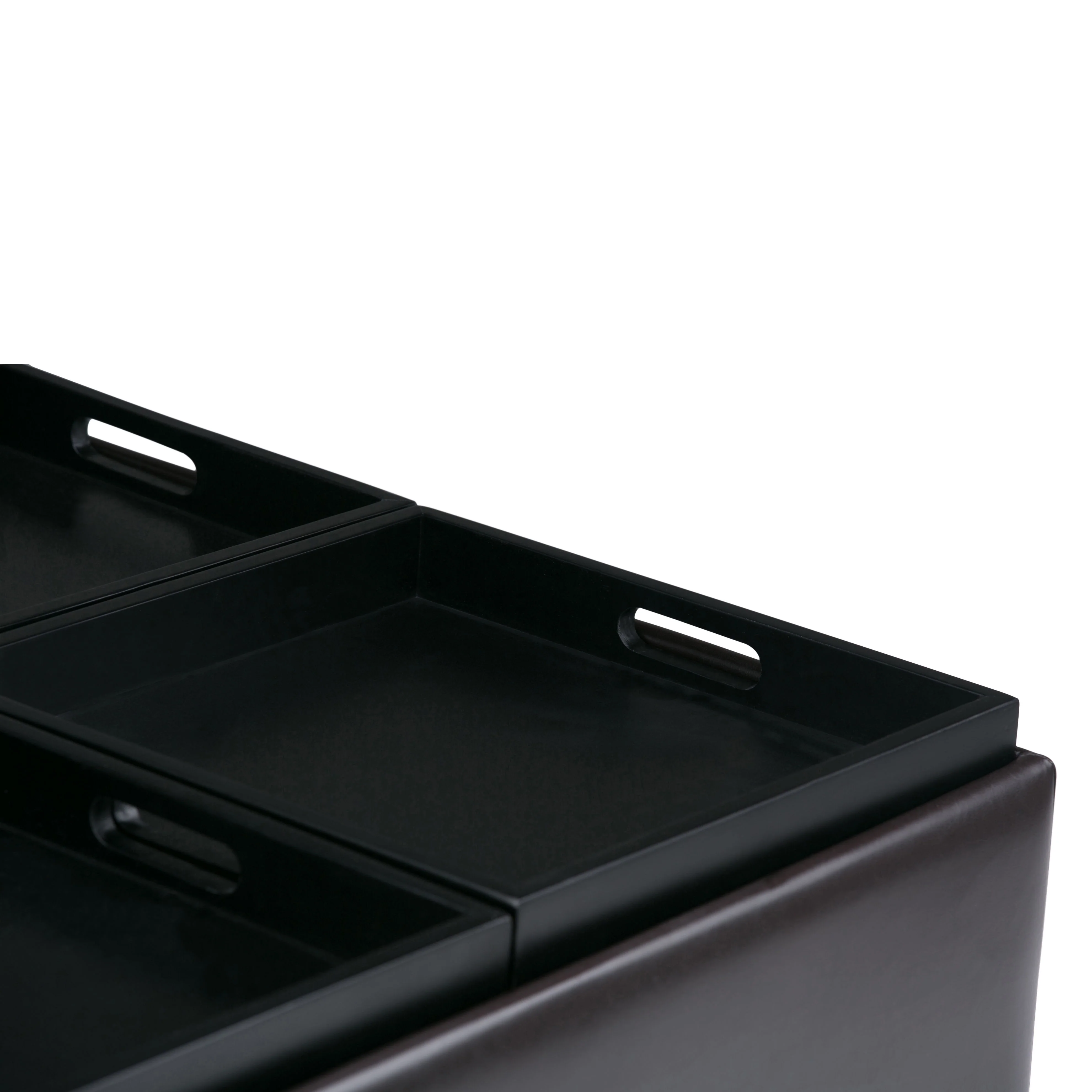 Avalon - Square Coffee Table Storage Ottoman - Tanners Brown - Image 5