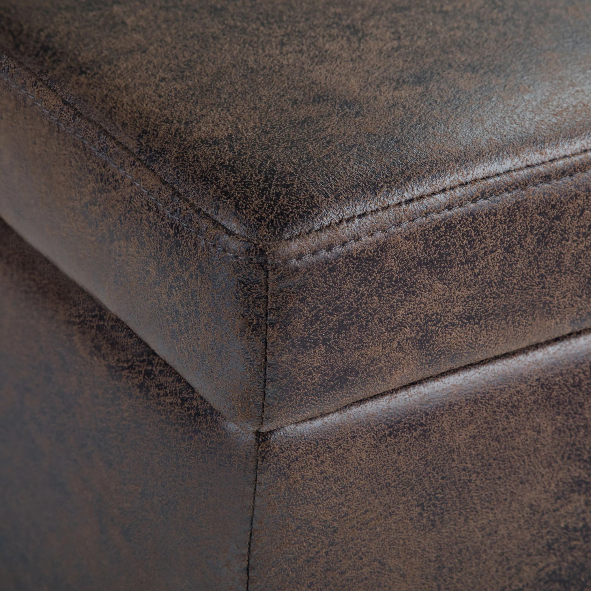 Avalon - Storage Ottoman Bench - Distressed Brown - Image 3