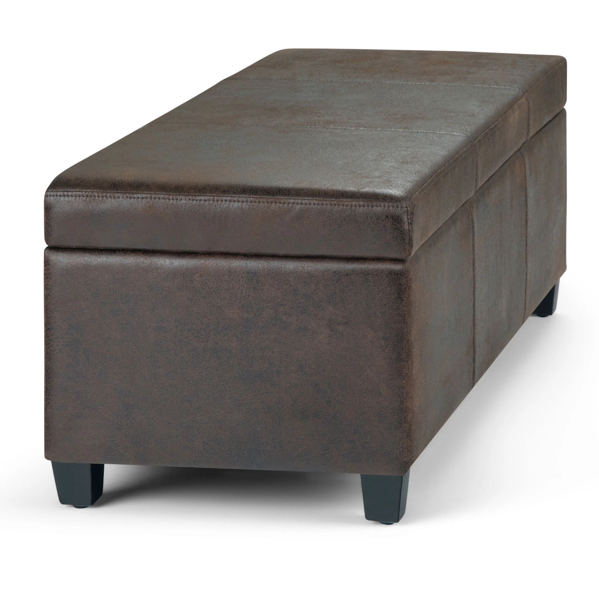 Avalon - Storage Ottoman Bench - Distressed Brown - Image 8