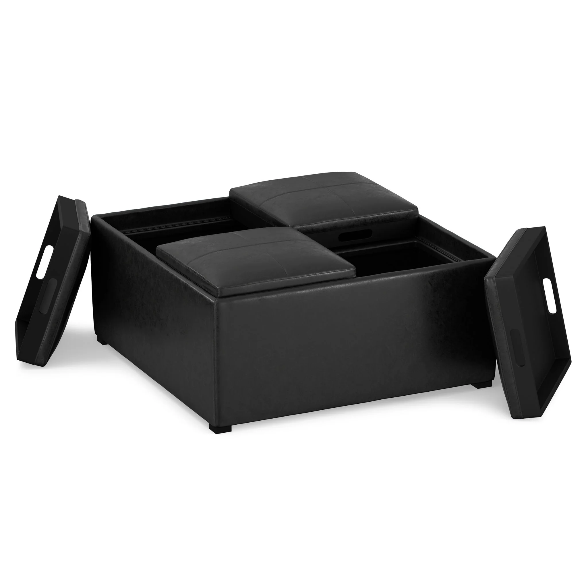 Avalon - Upholstered Square Coffee Table Storage Ottoman - Image 12