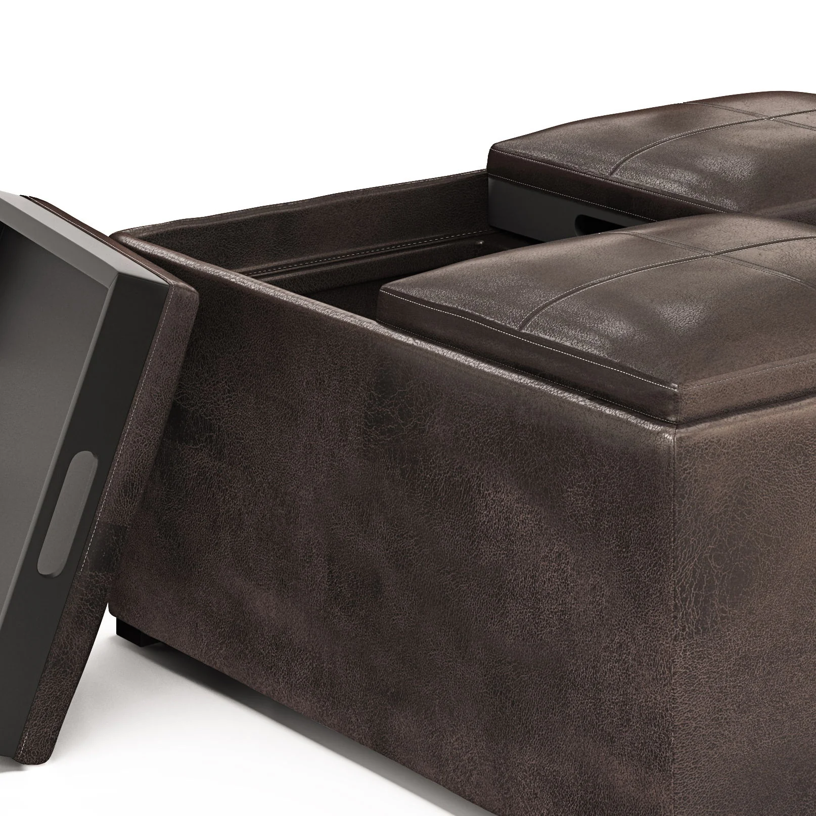Avalon - Upholstered Square Coffee Table Storage Ottoman - Image 5