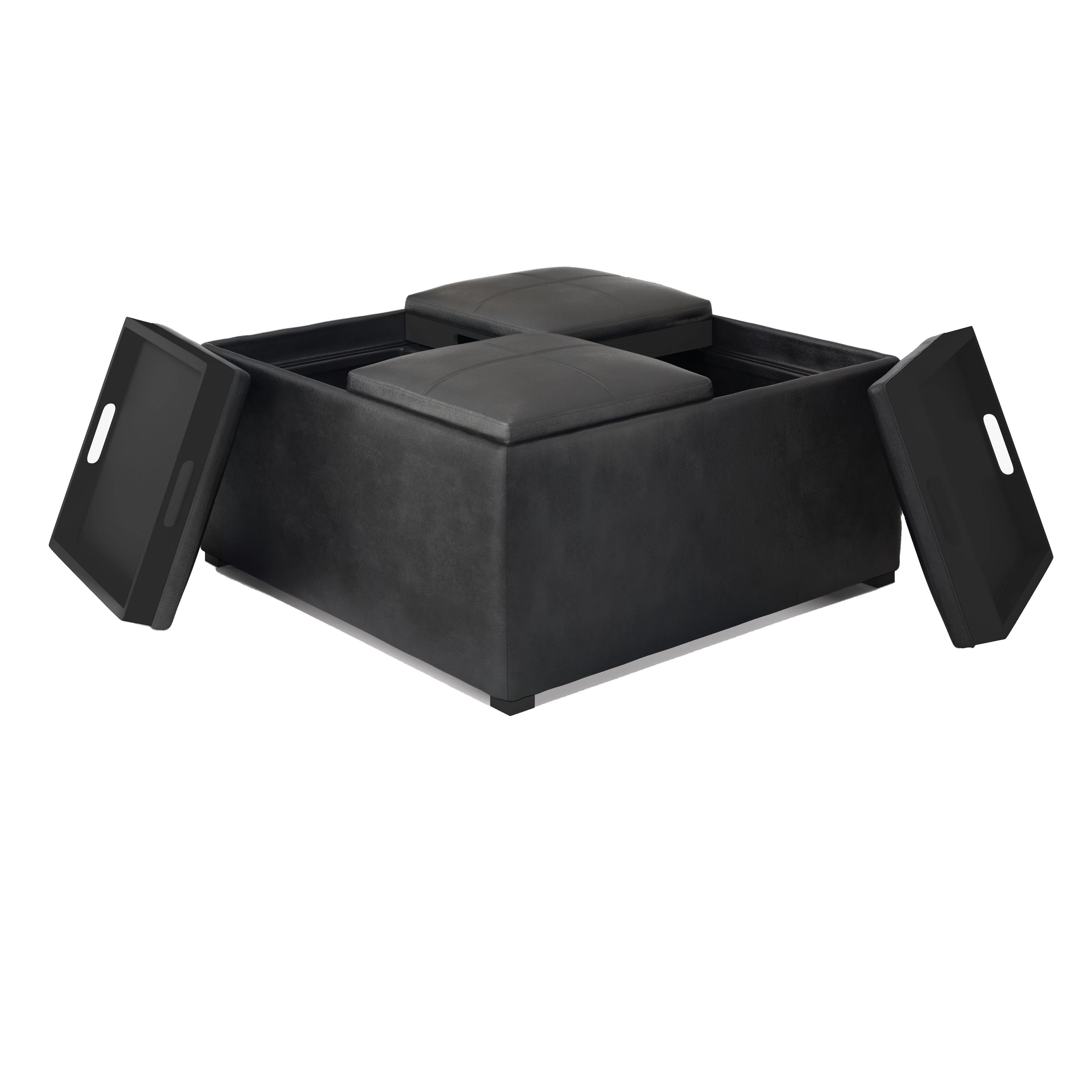 Avalon - Upholstered Square Coffee Table Storage Ottoman - Image 8