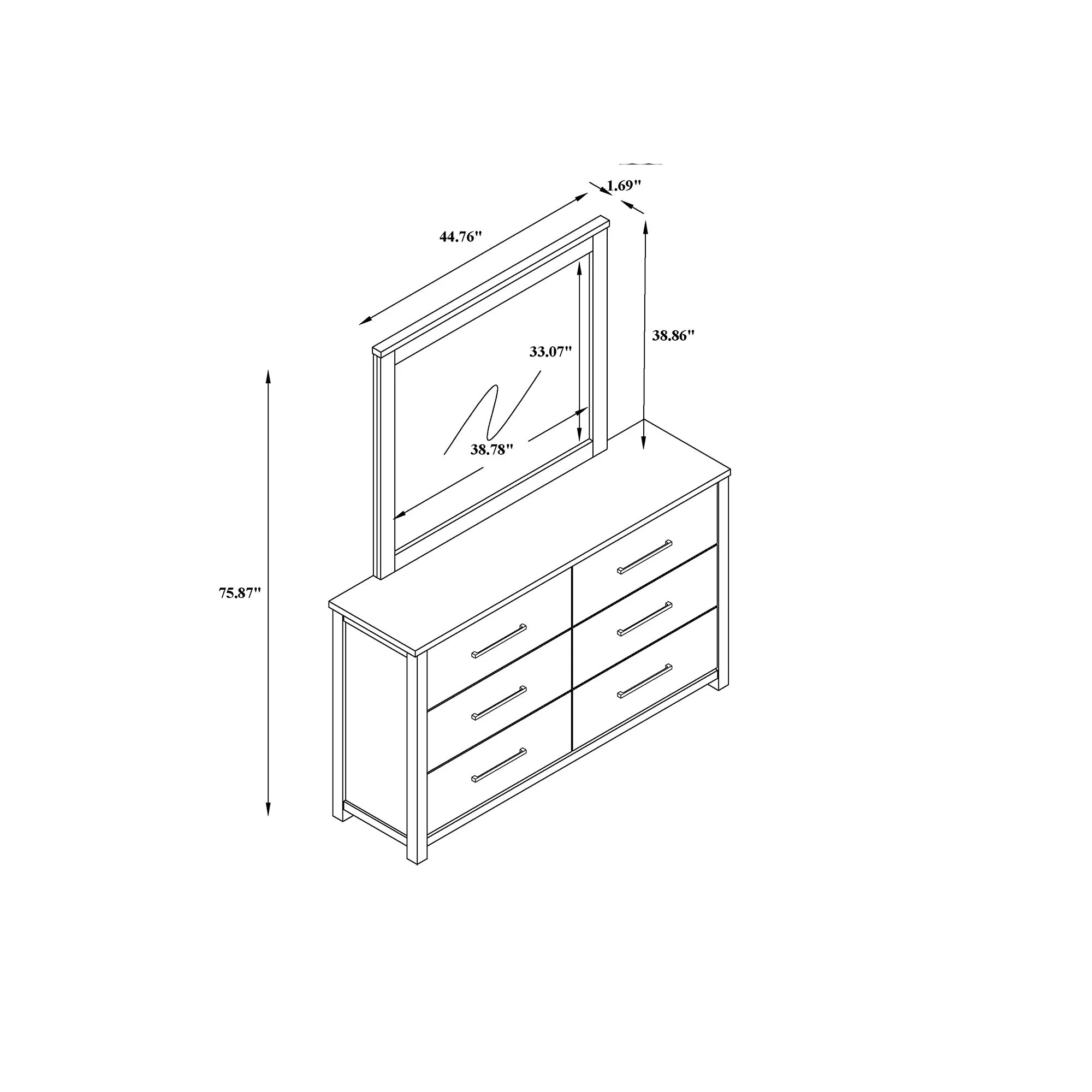 Avery - King Bedroom Set With Bookcase Headboard, Low Profile Bed, Spacious Drawers - Beige - Image 11