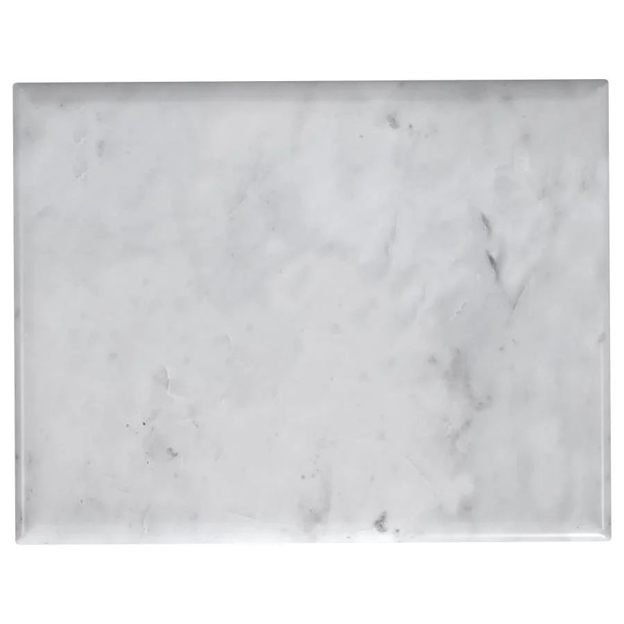 Baldwin - Rectangular Marble Top Side Table - White And Gold - Image 6